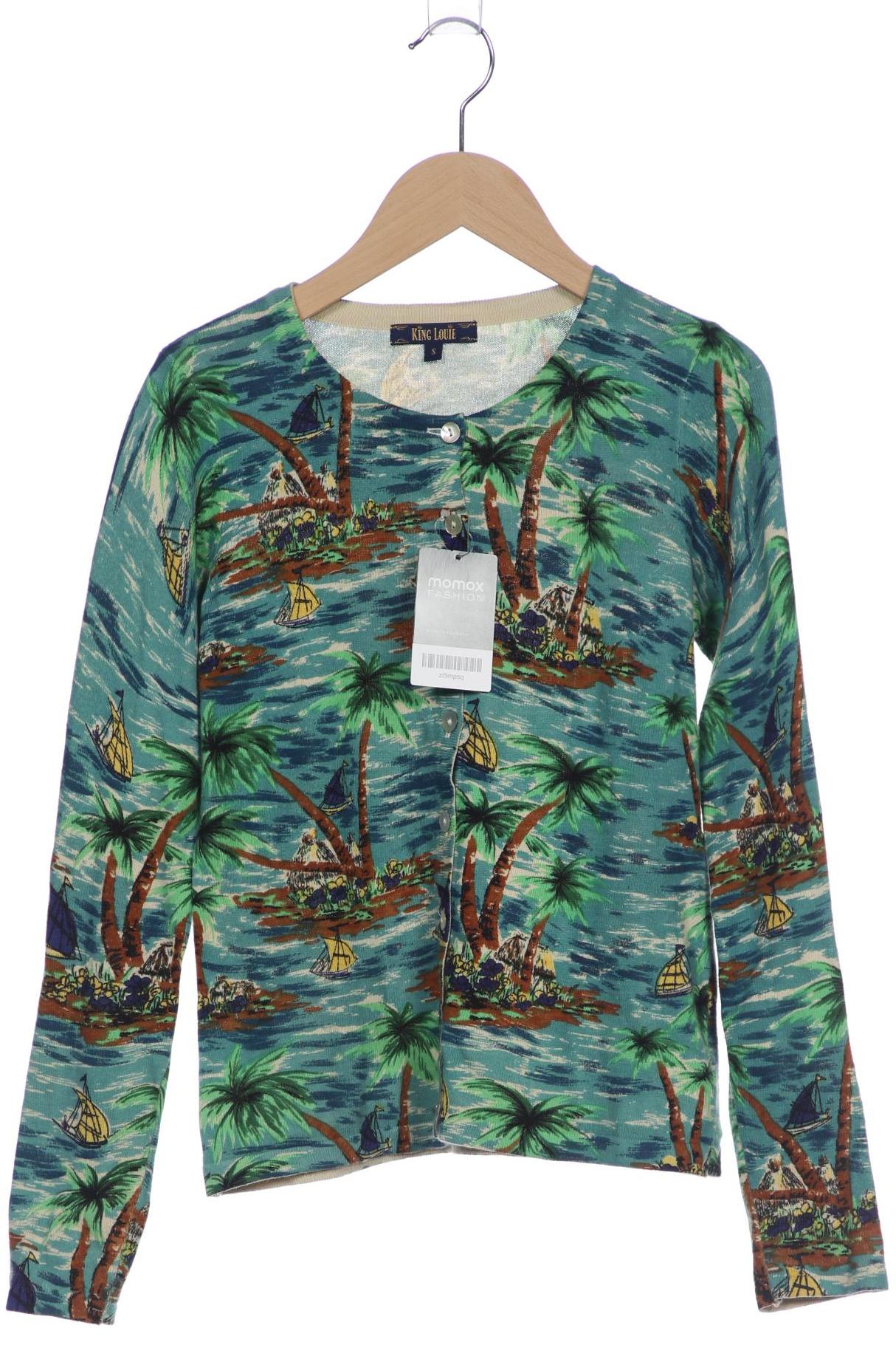 

King Louie Damen Strickjacke, türkis, Gr. 36