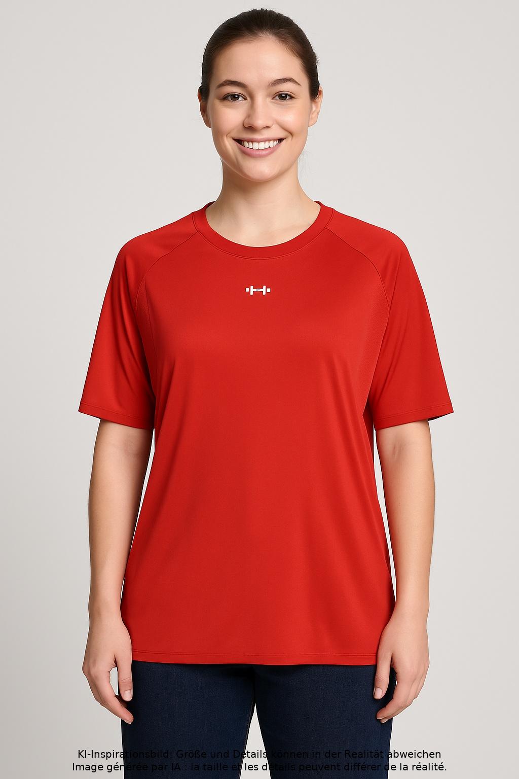 

kipsta Damen T-Shirt, rot, Gr. 42