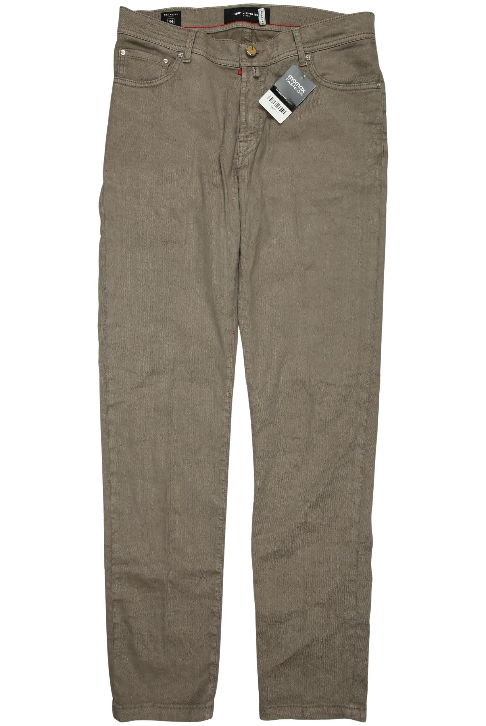 

Kiton Herren Stoffhose, beige, Gr. 34