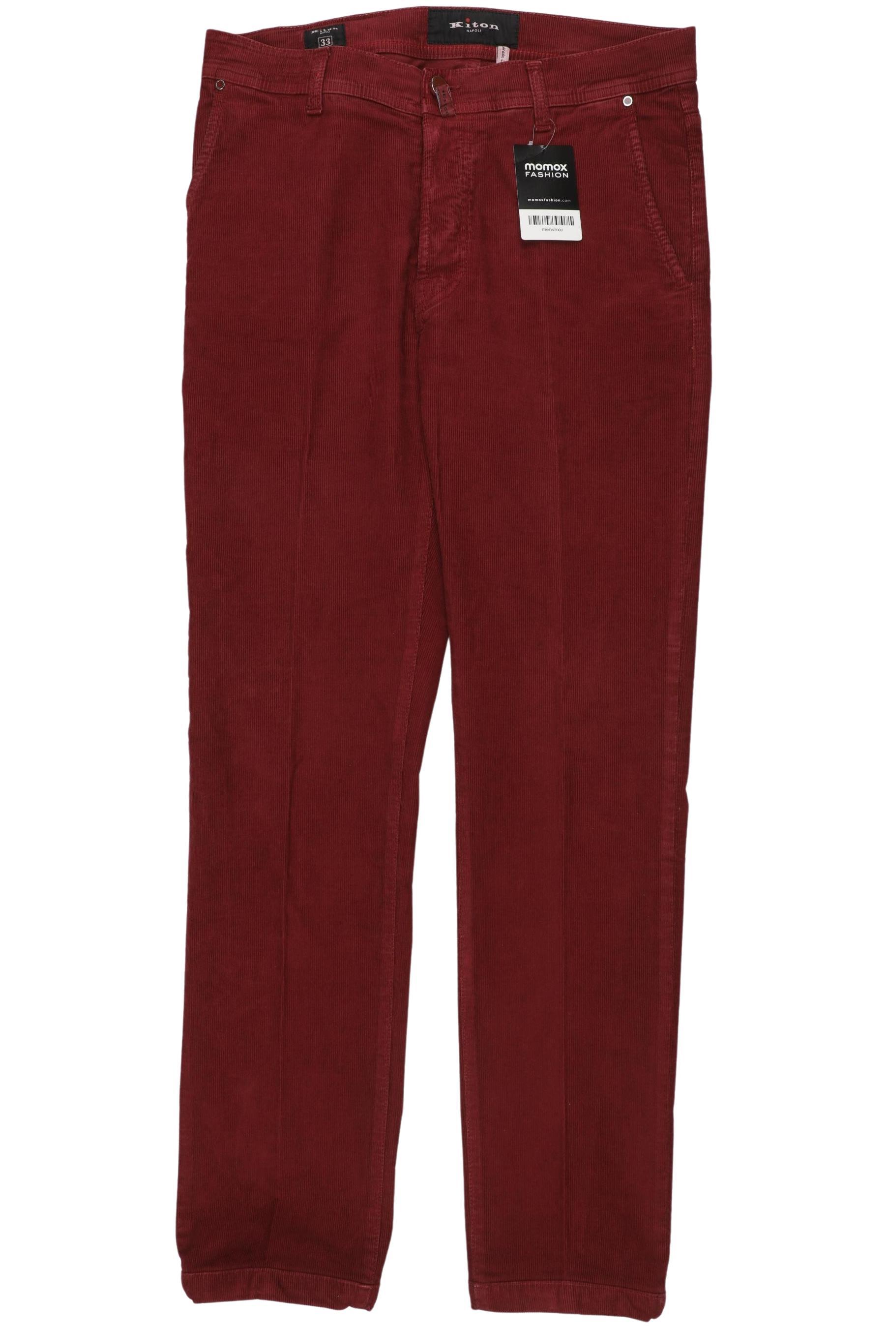 

Kiton Herren Stoffhose, rot, Gr. 33