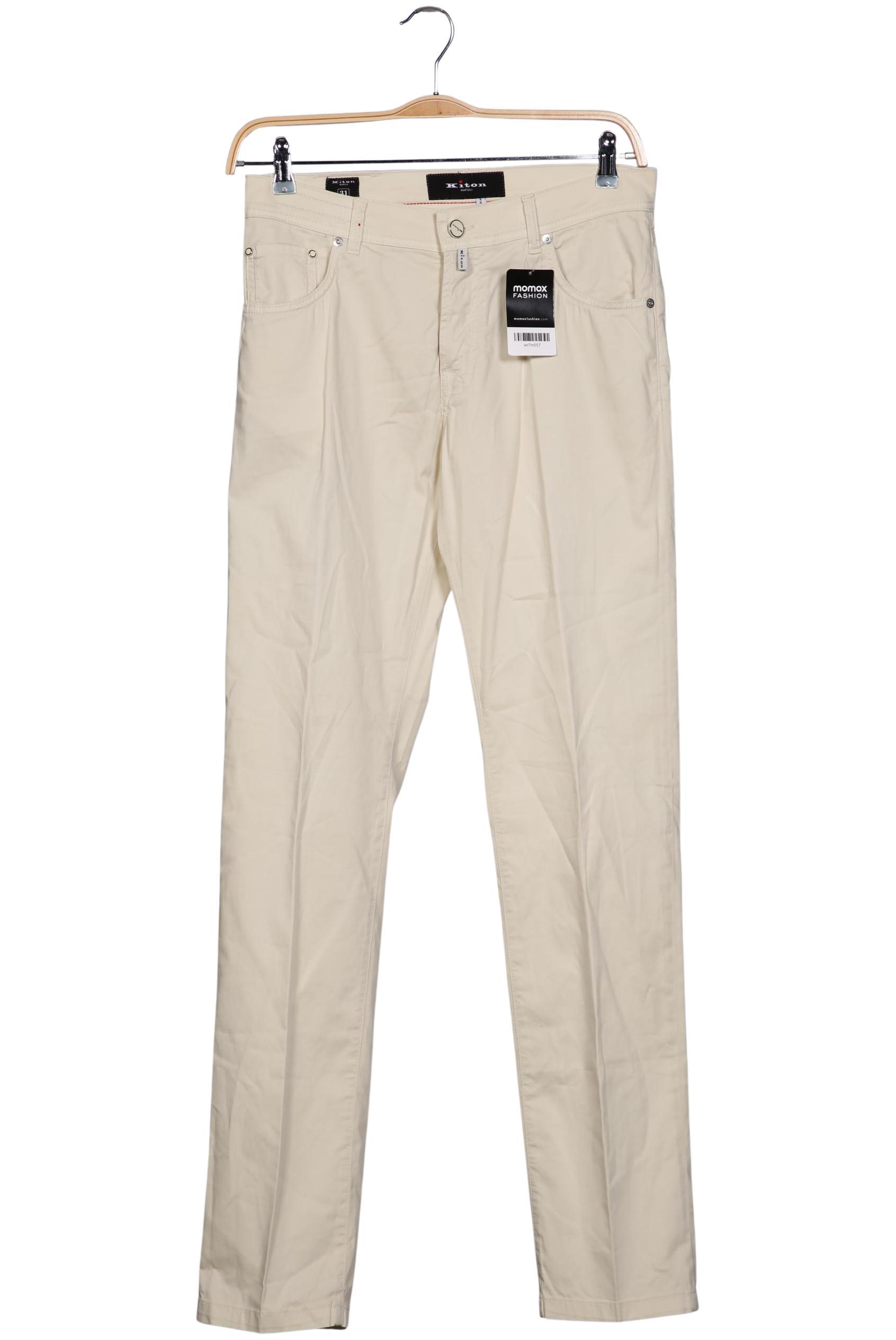 

Kiton Herren Stoffhose, cremeweiß, Gr. 31