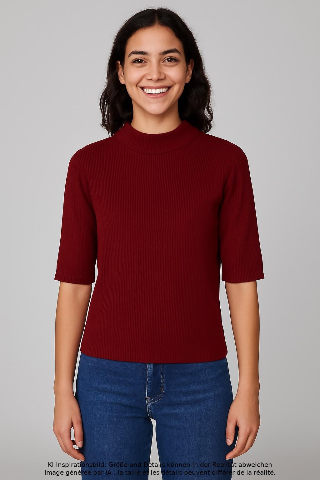 

Knowledge Cotton Apparel Damen T-Shirt, rot, Gr. 32