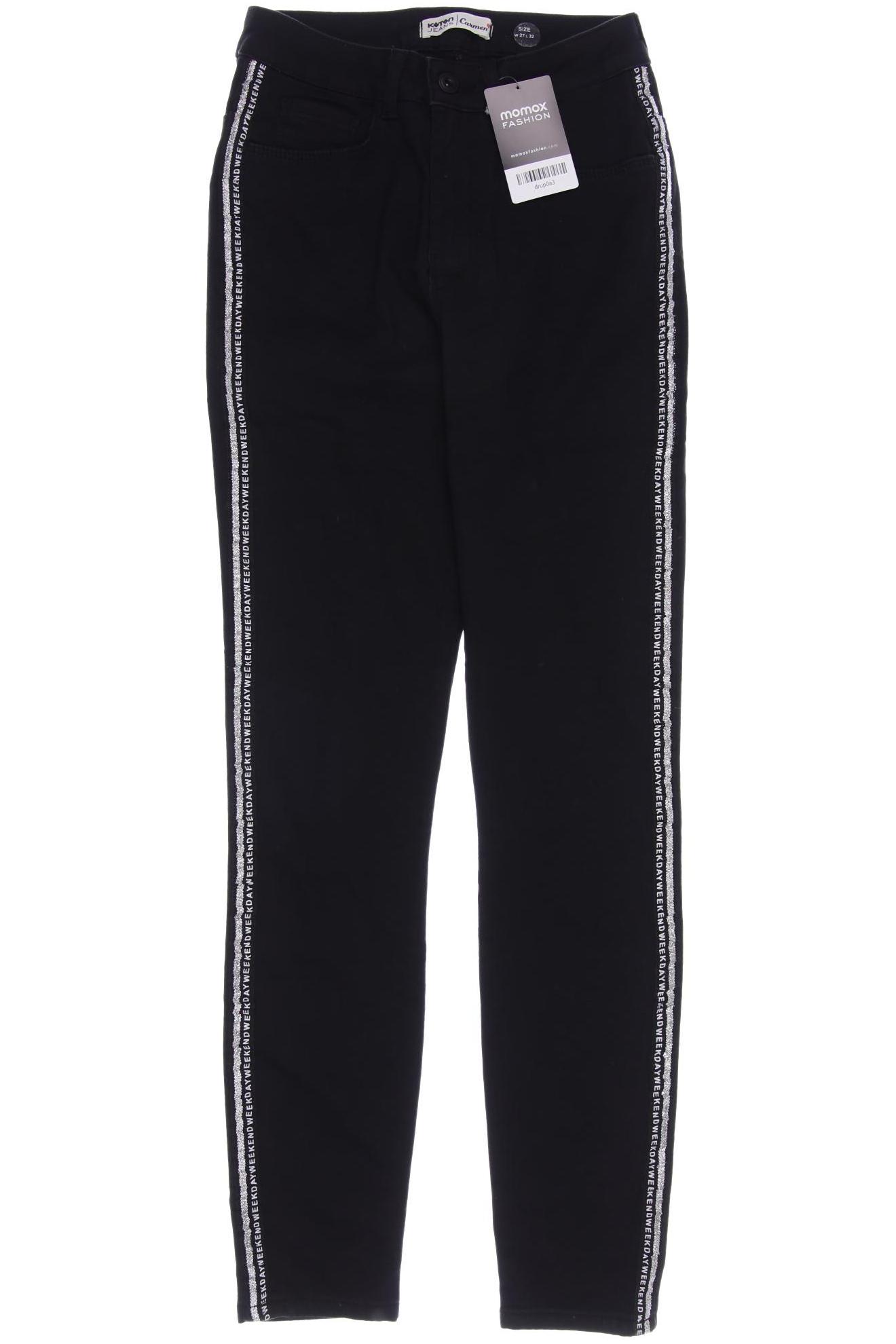 

Koton Damen Jeans, schwarz, Gr. 27