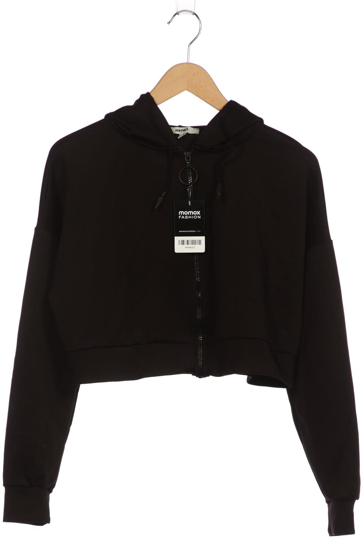 

Koton Damen Kapuzenpullover, schwarz, Gr. 36