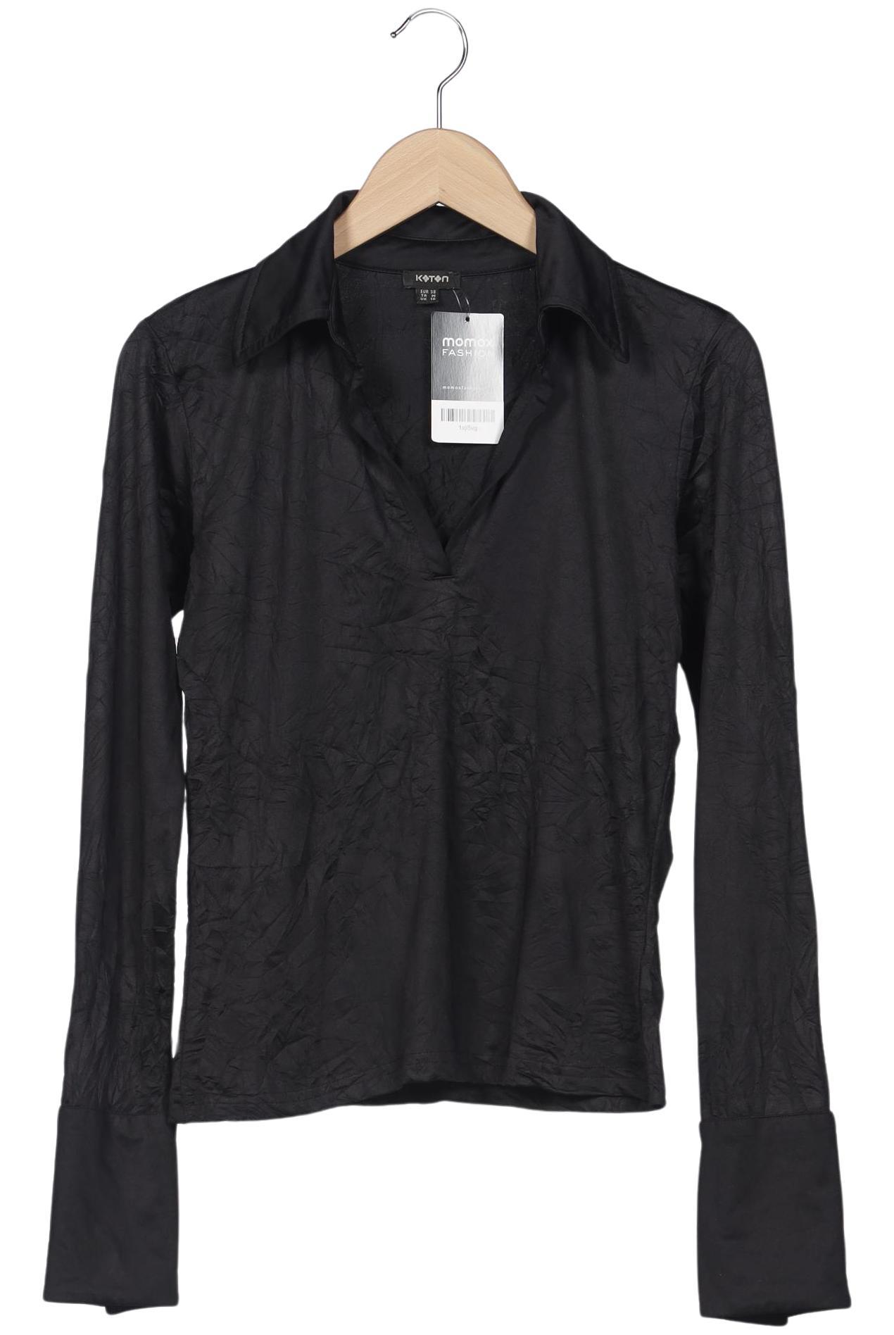 

Koton Damen Poloshirt, schwarz, Gr. 38