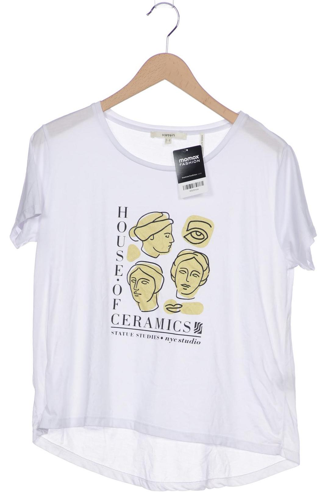 

Koton Damen T-Shirt, weiß, Gr. 42