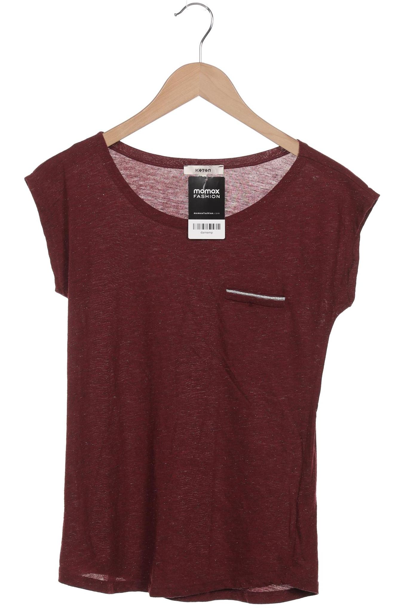 

Koton Damen T-Shirt, bordeaux, Gr. 38