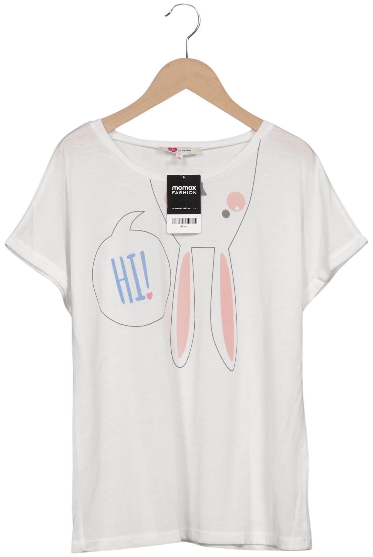 

Koton Damen T-Shirt, weiß, Gr. 38