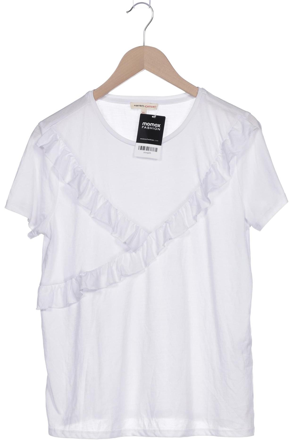 

Koton Damen T-Shirt, weiß, Gr. 44
