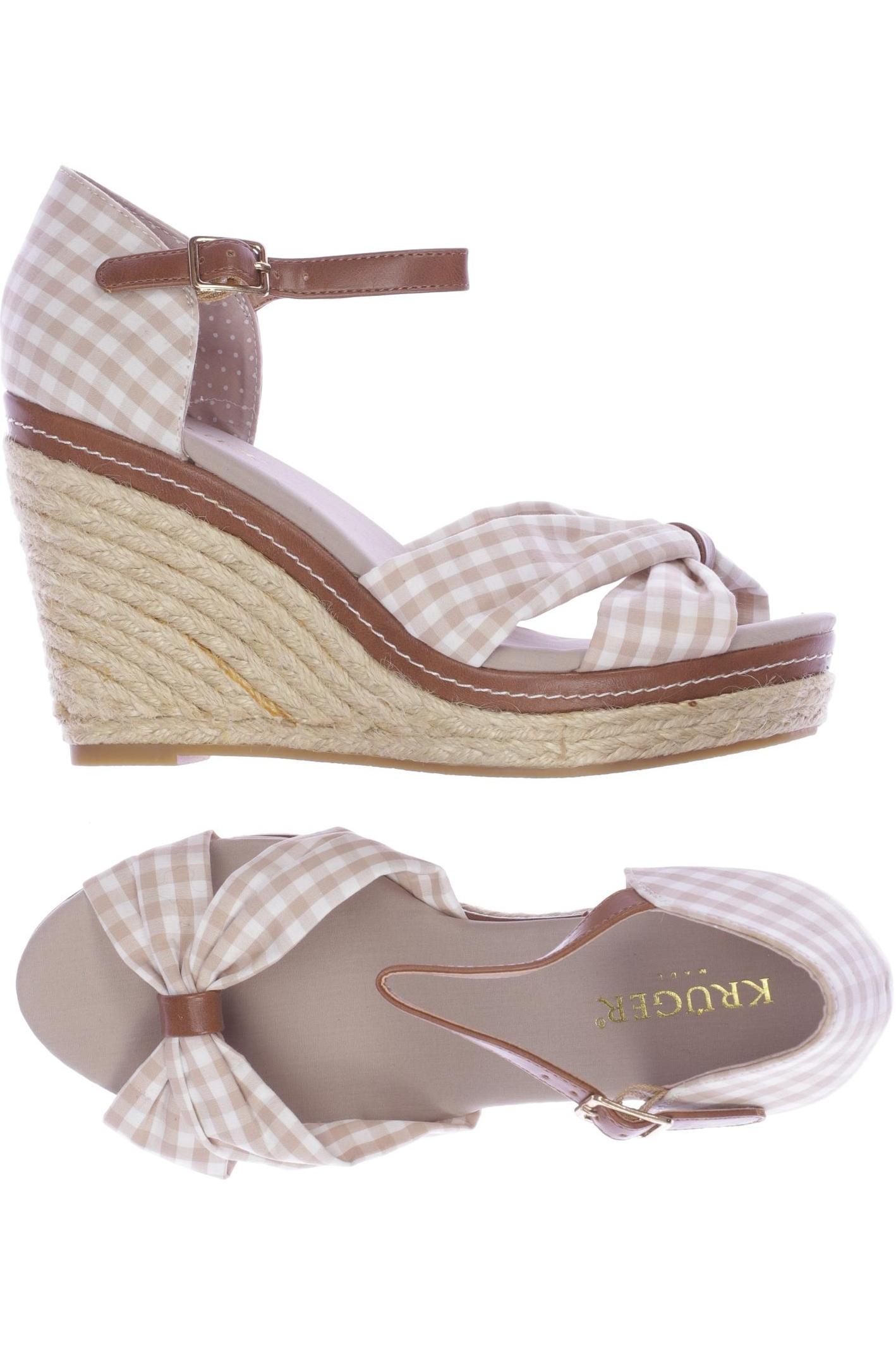 

Krüger Damen Sandale, beige, Gr. 38