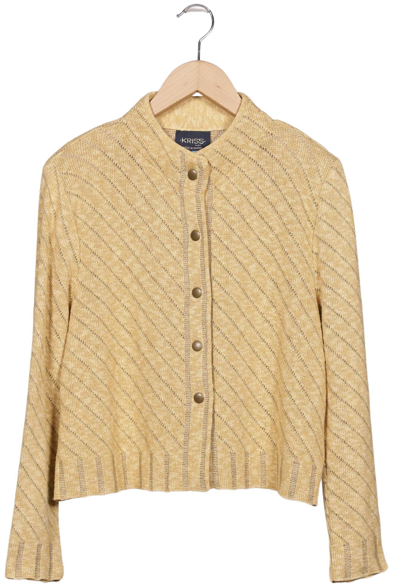 

Kriss Sweden Damen Strickjacke, gelb, Gr. 38