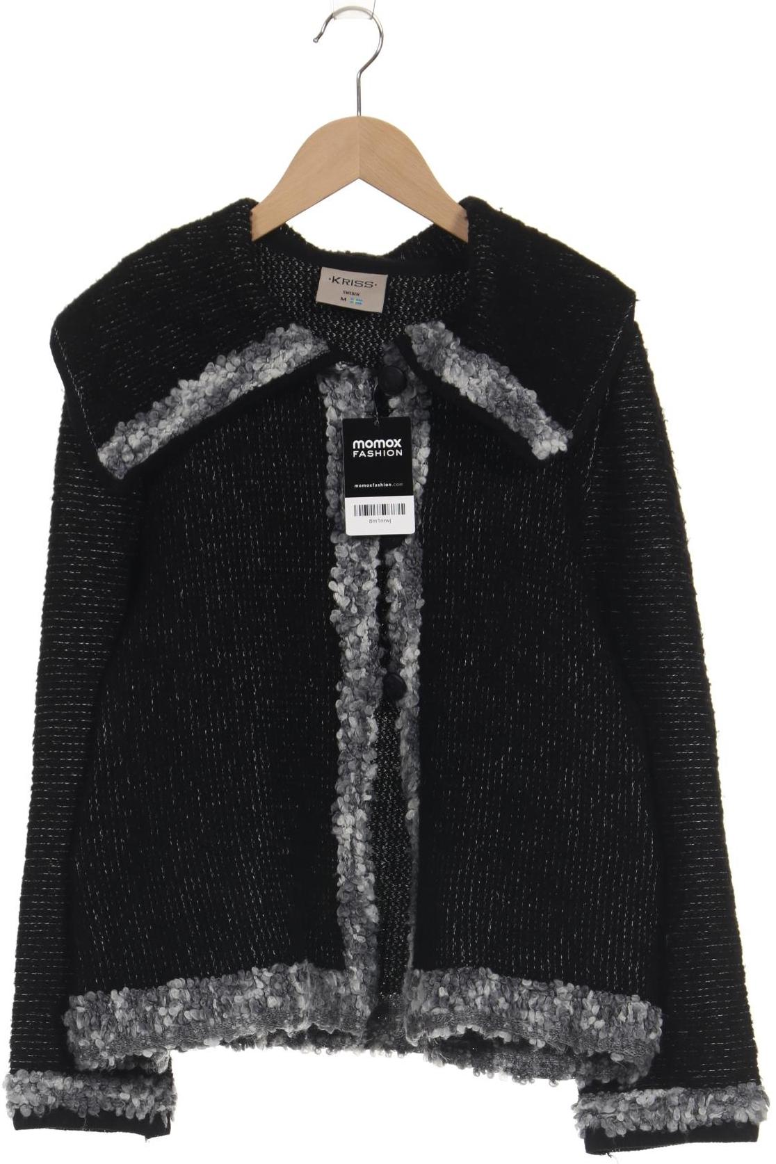 

Kriss Sweden Damen Strickjacke, schwarz, Gr. 38