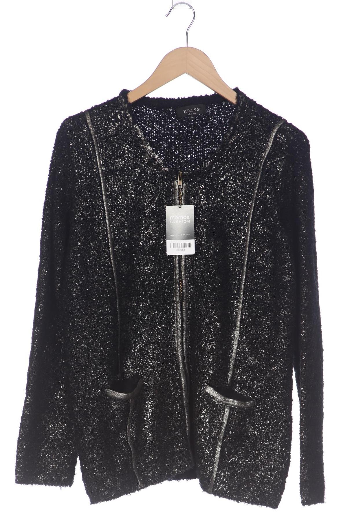 

Kriss Sweden Damen Strickjacke, schwarz, Gr. 44