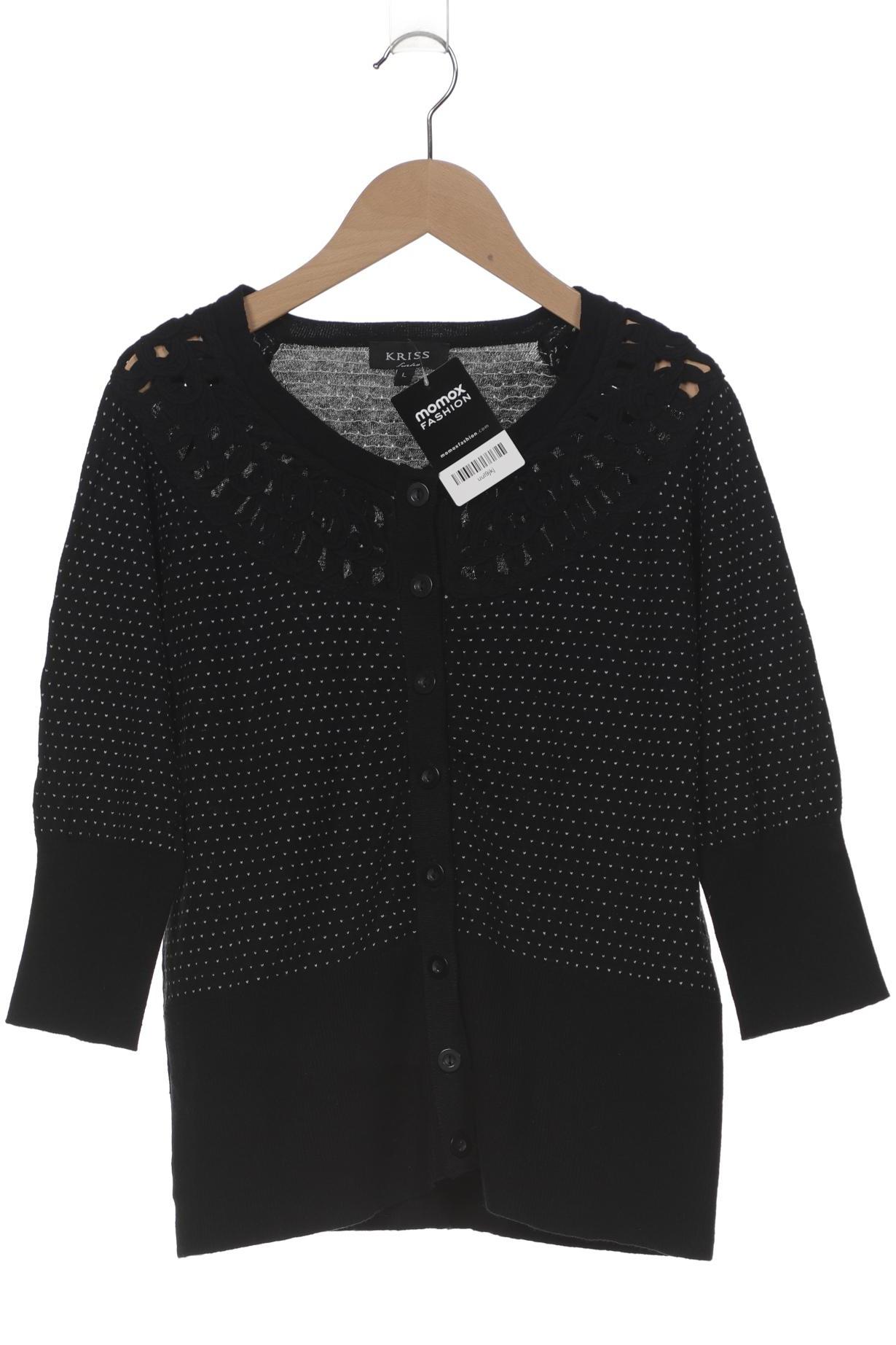 

Kriss Sweden Damen Strickjacke, schwarz, Gr. 42