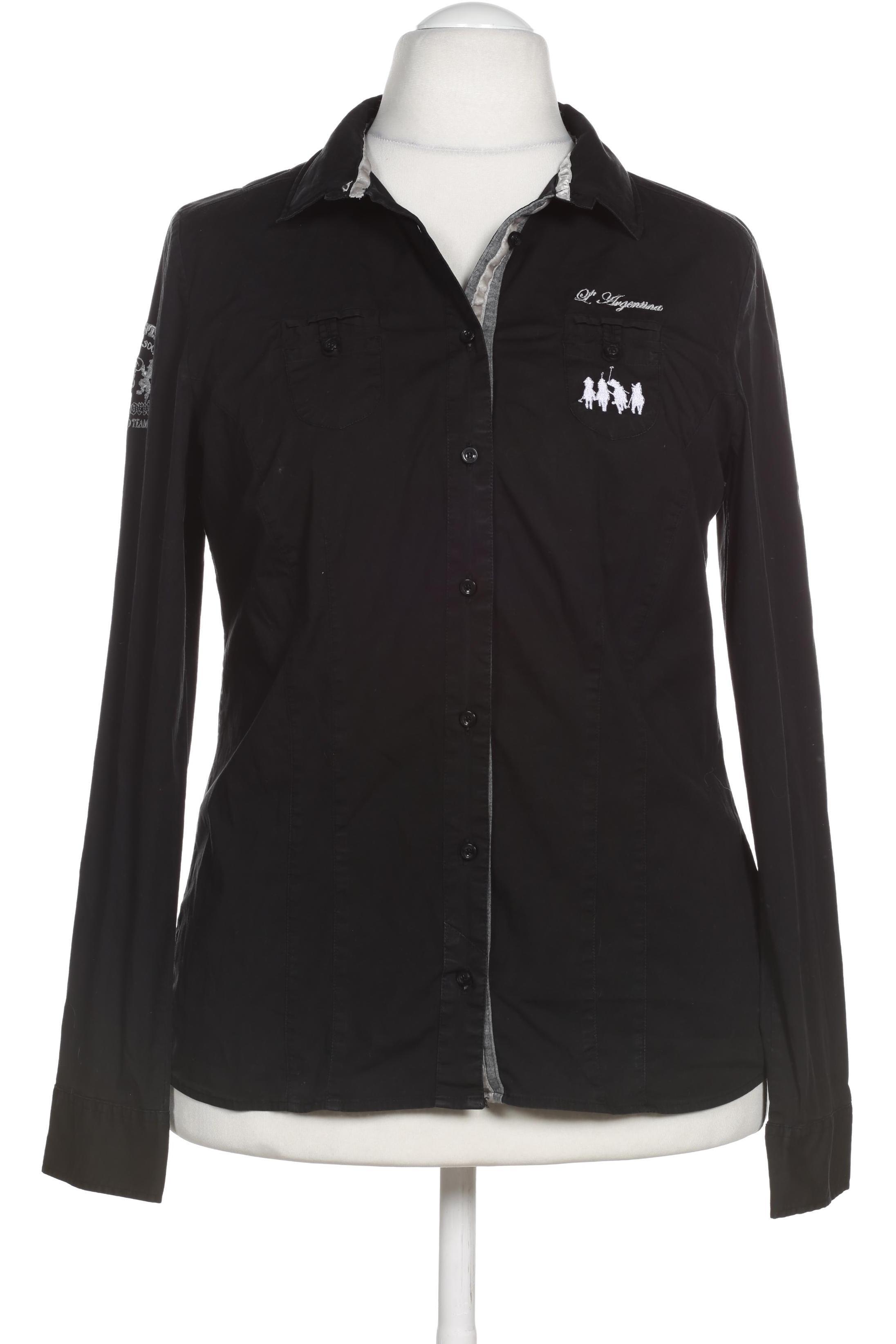 

L Argentina Damen Bluse, schwarz, Gr. 46