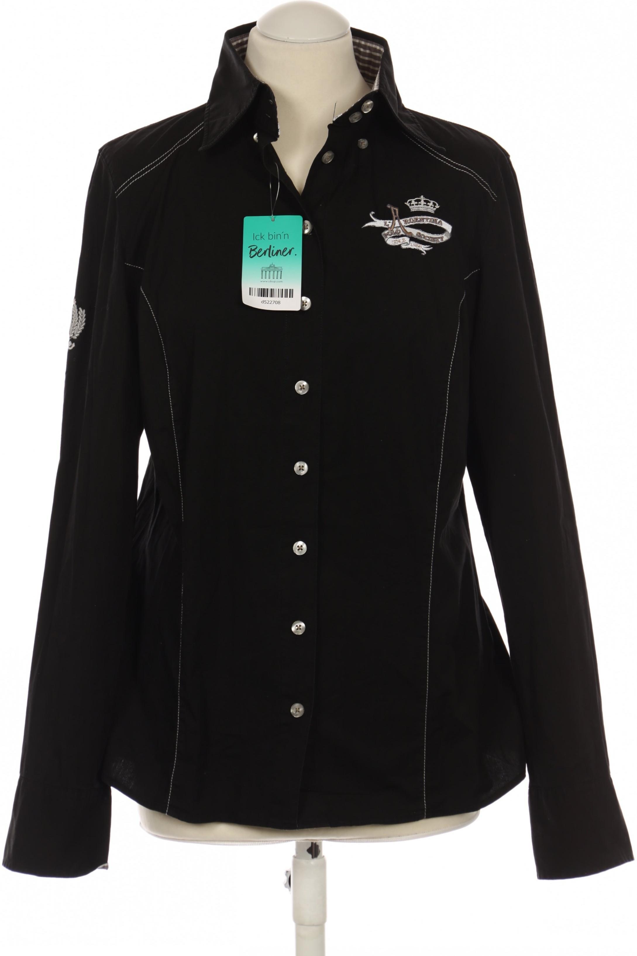

L Argentina Damen Bluse, schwarz, Gr. 42