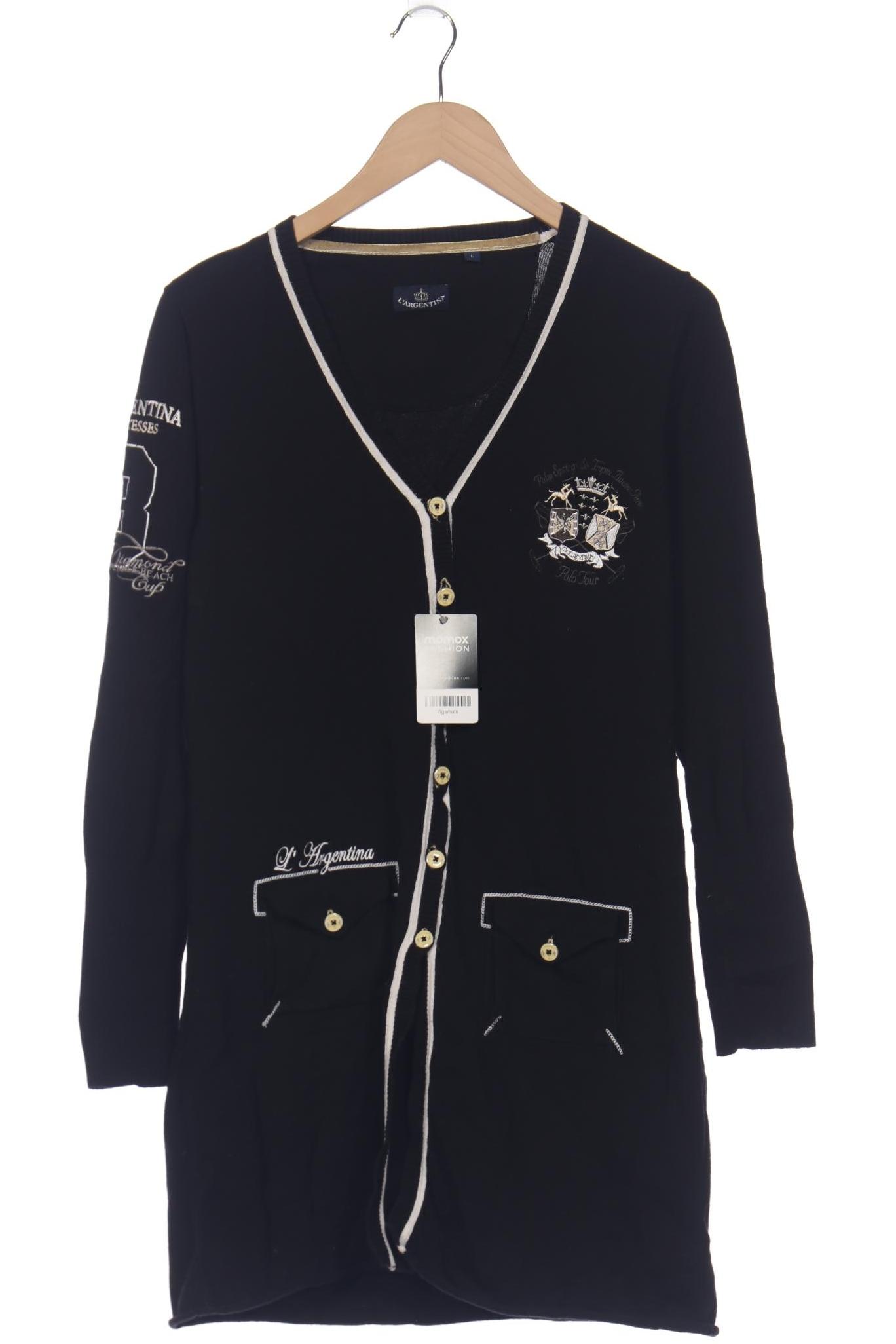 

L Argentina Damen Strickjacke, schwarz, Gr. 42