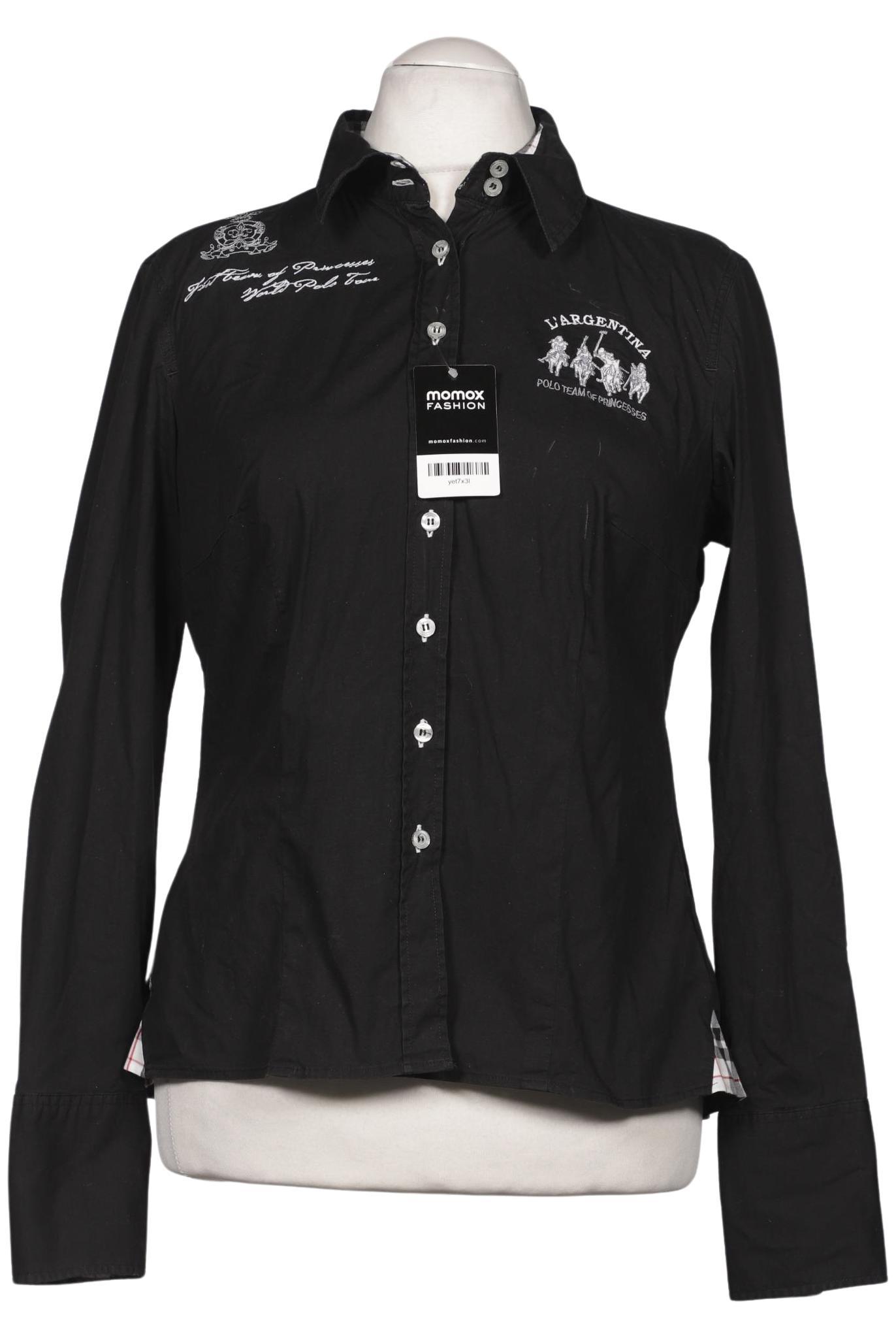 

L Argentina Damen Bluse, schwarz, Gr. 44