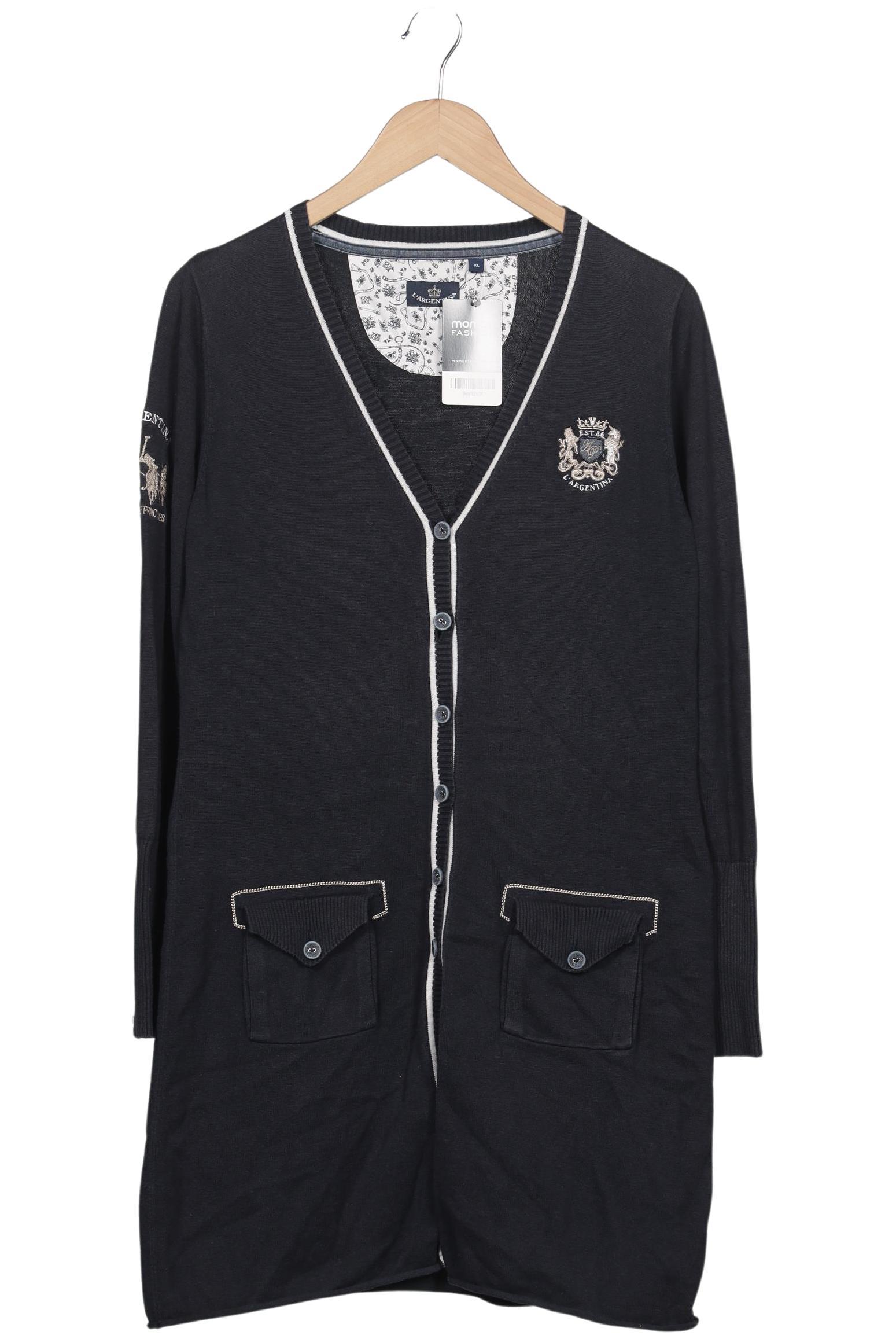 

L Argentina Damen Strickjacke, schwarz, Gr. 44