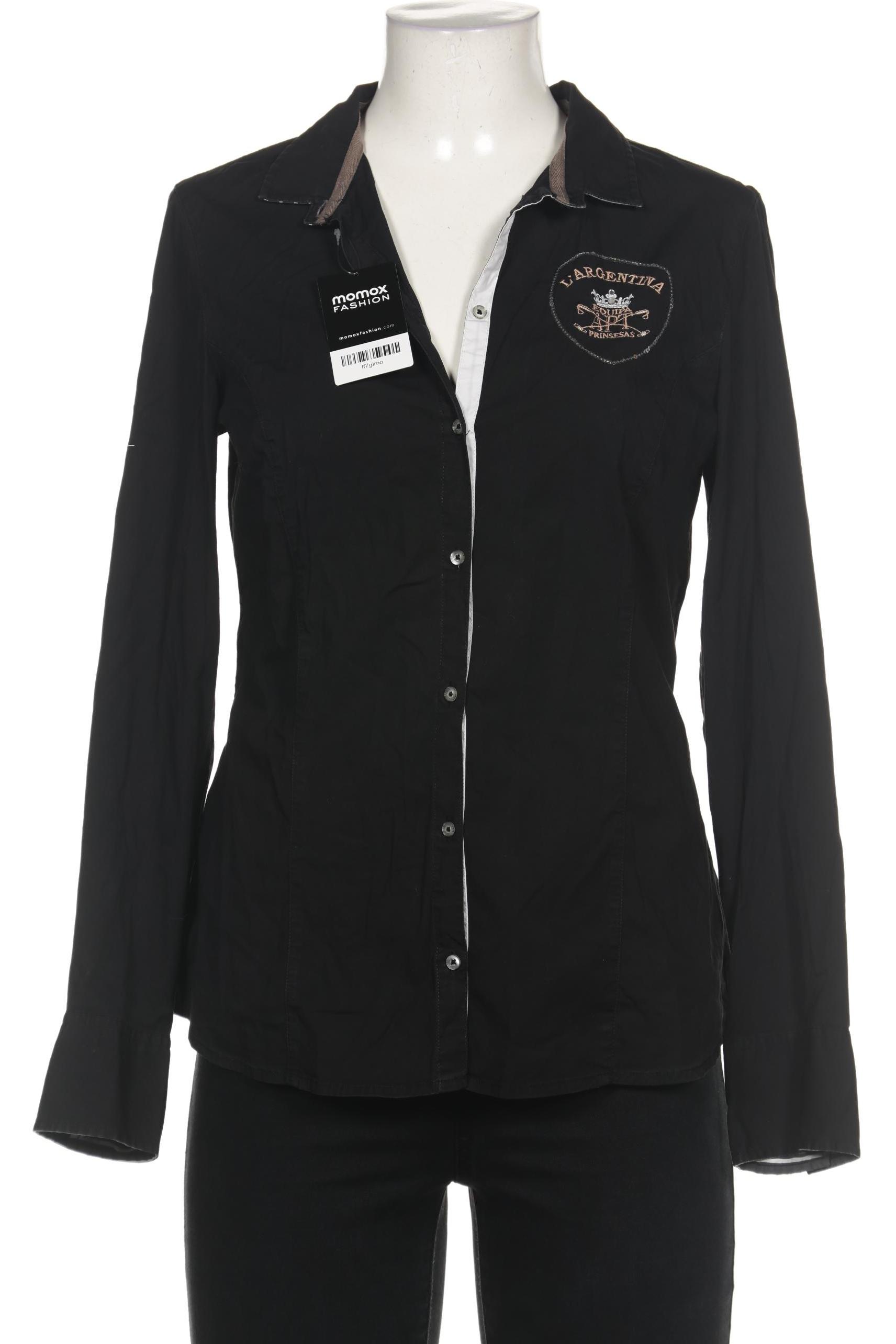 

L Argentina Damen Bluse, schwarz, Gr. 40