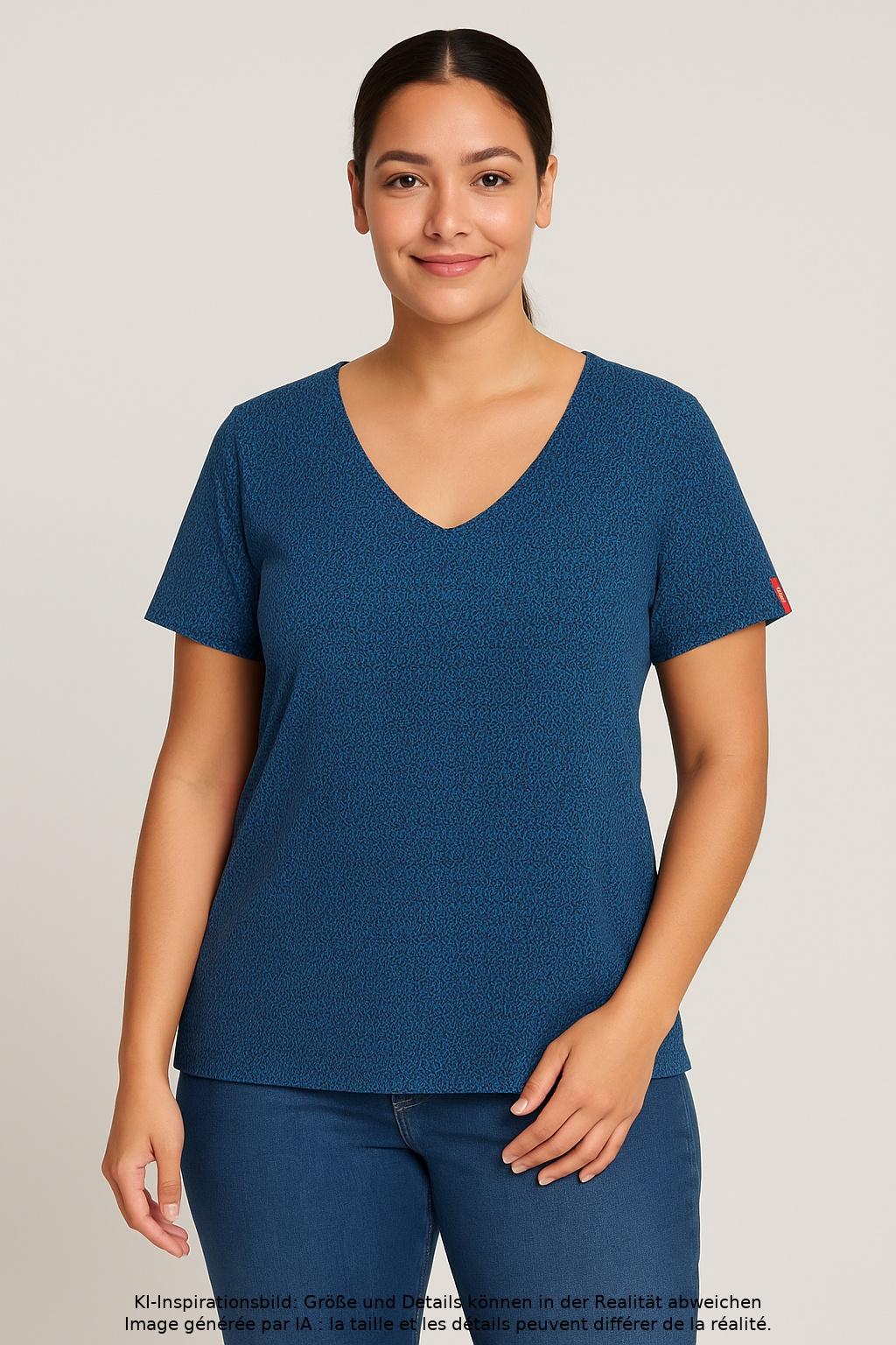 

Löffler Damen T-Shirt, blau, Gr. 42