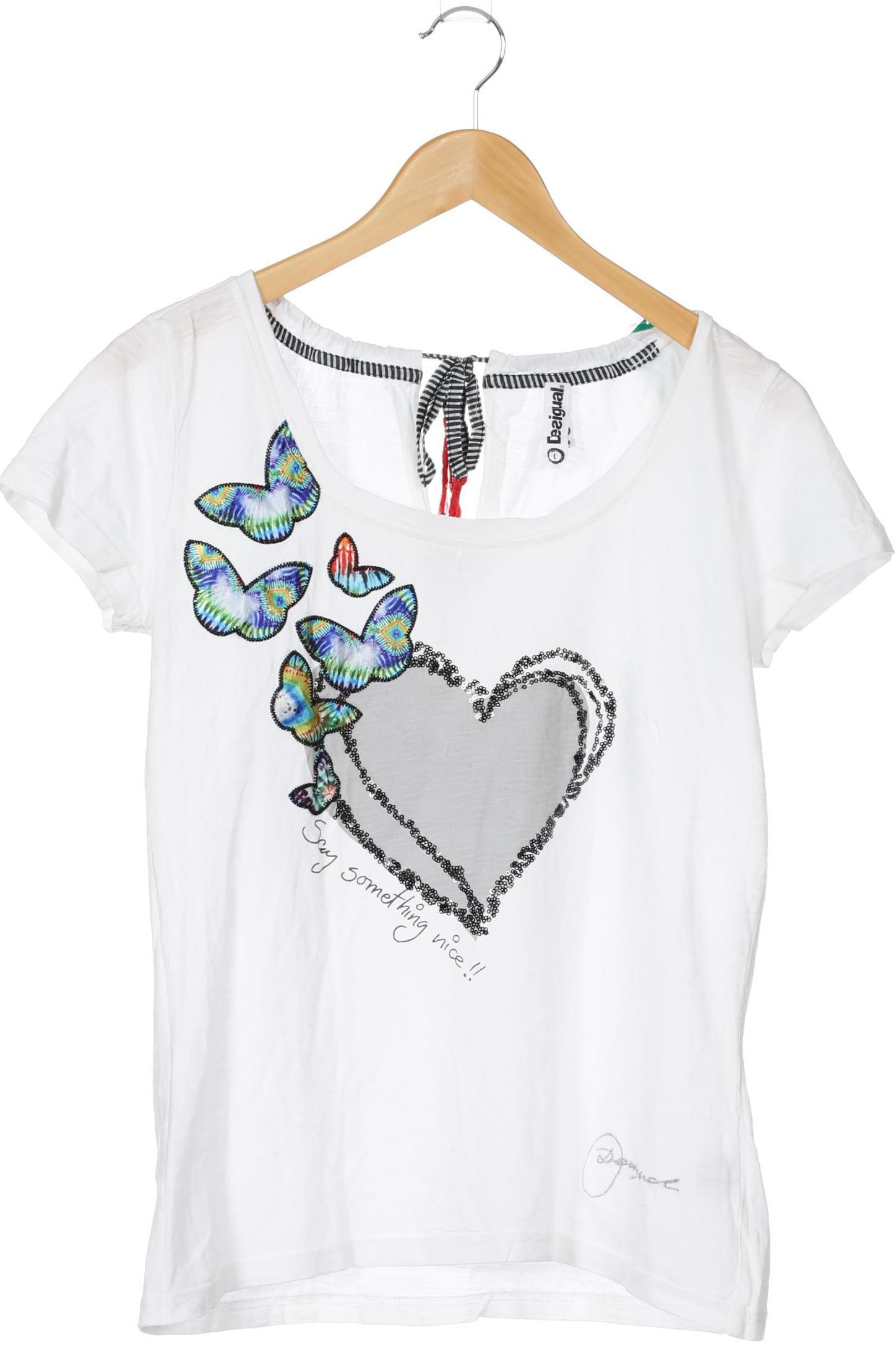 

Desigual Damen T-Shirt, weiß, Gr.
