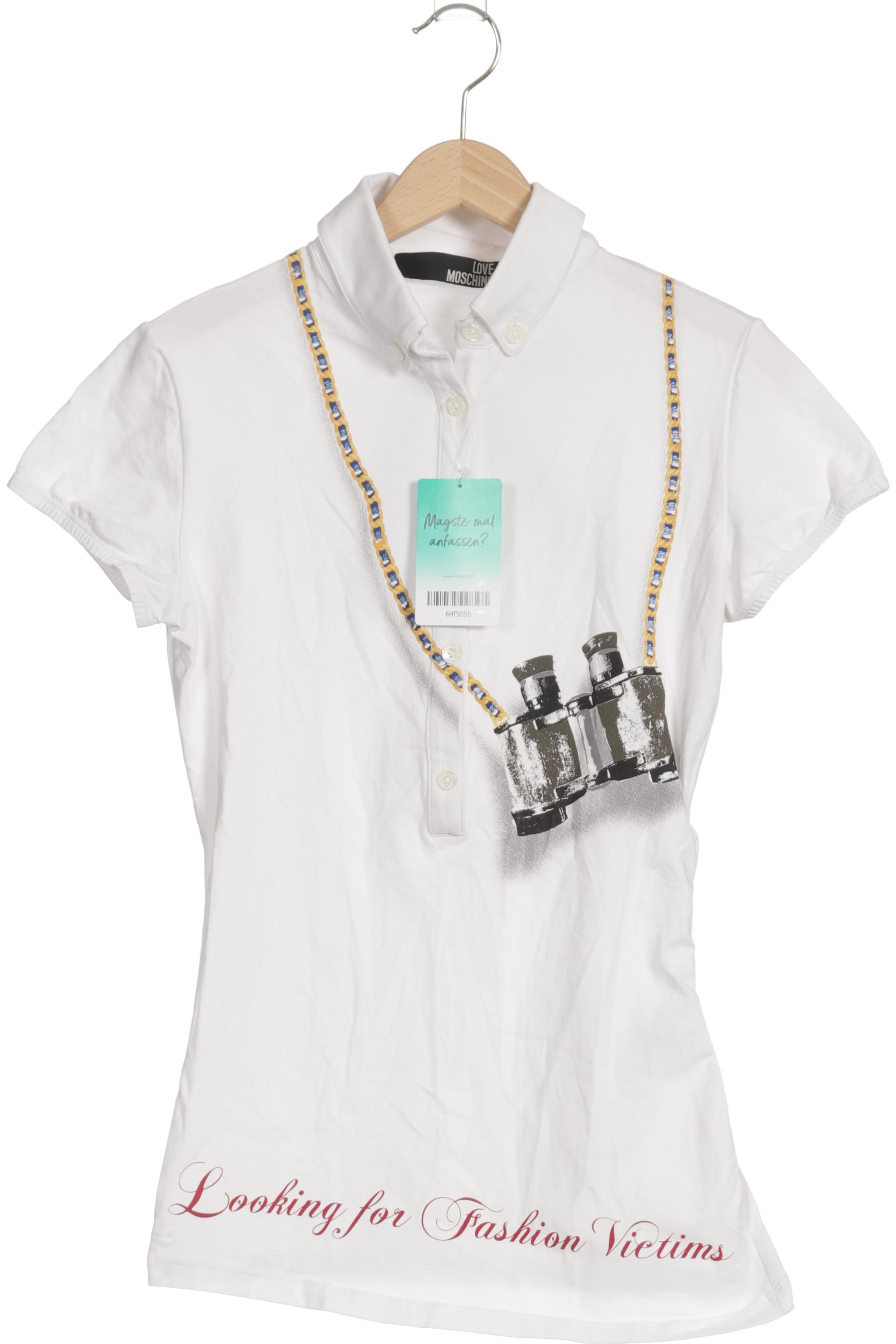 

Love Moschino Damen Poloshirt, weiß, Gr. 36