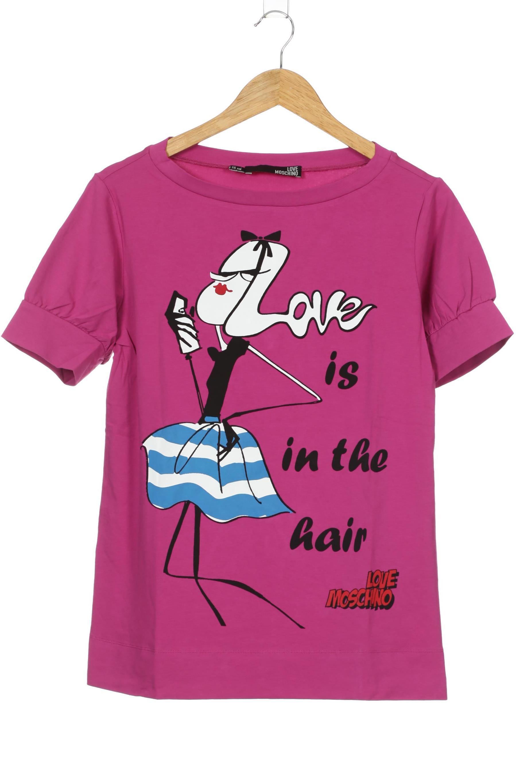 

Love Moschino Damen T-Shirt, pink, Gr. 42