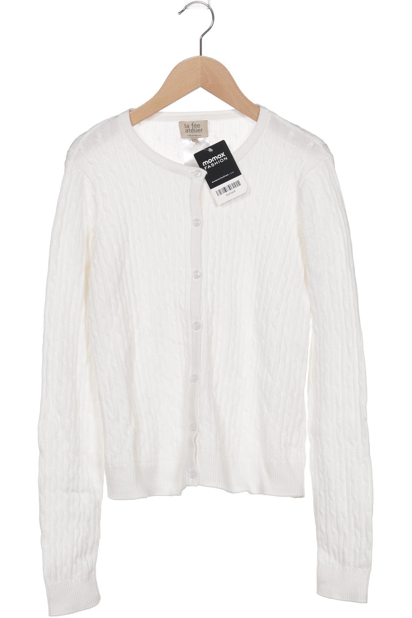 

LA FÉE Maraboutée Damen Strickjacke, weiß, Gr. 38