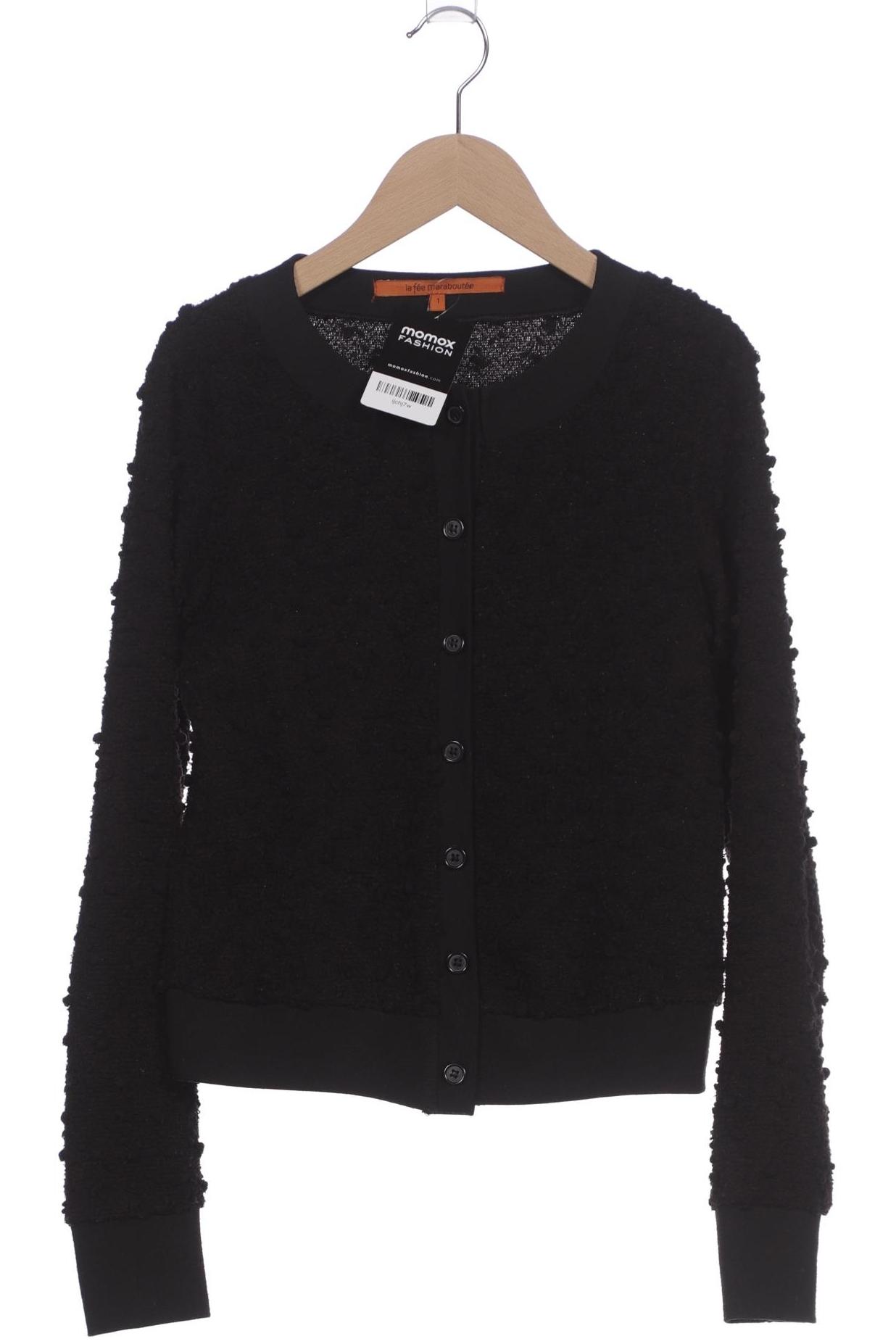 

LA FÉE Maraboutée Damen Strickjacke, schwarz, Gr. 34