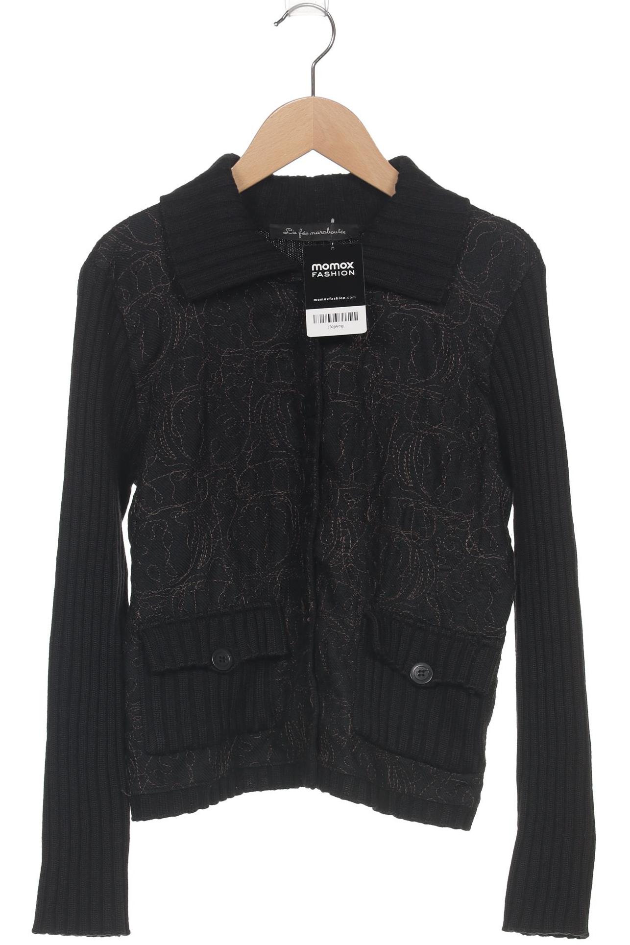 

LA FÉE Maraboutée Damen Strickjacke, schwarz, Gr. 36
