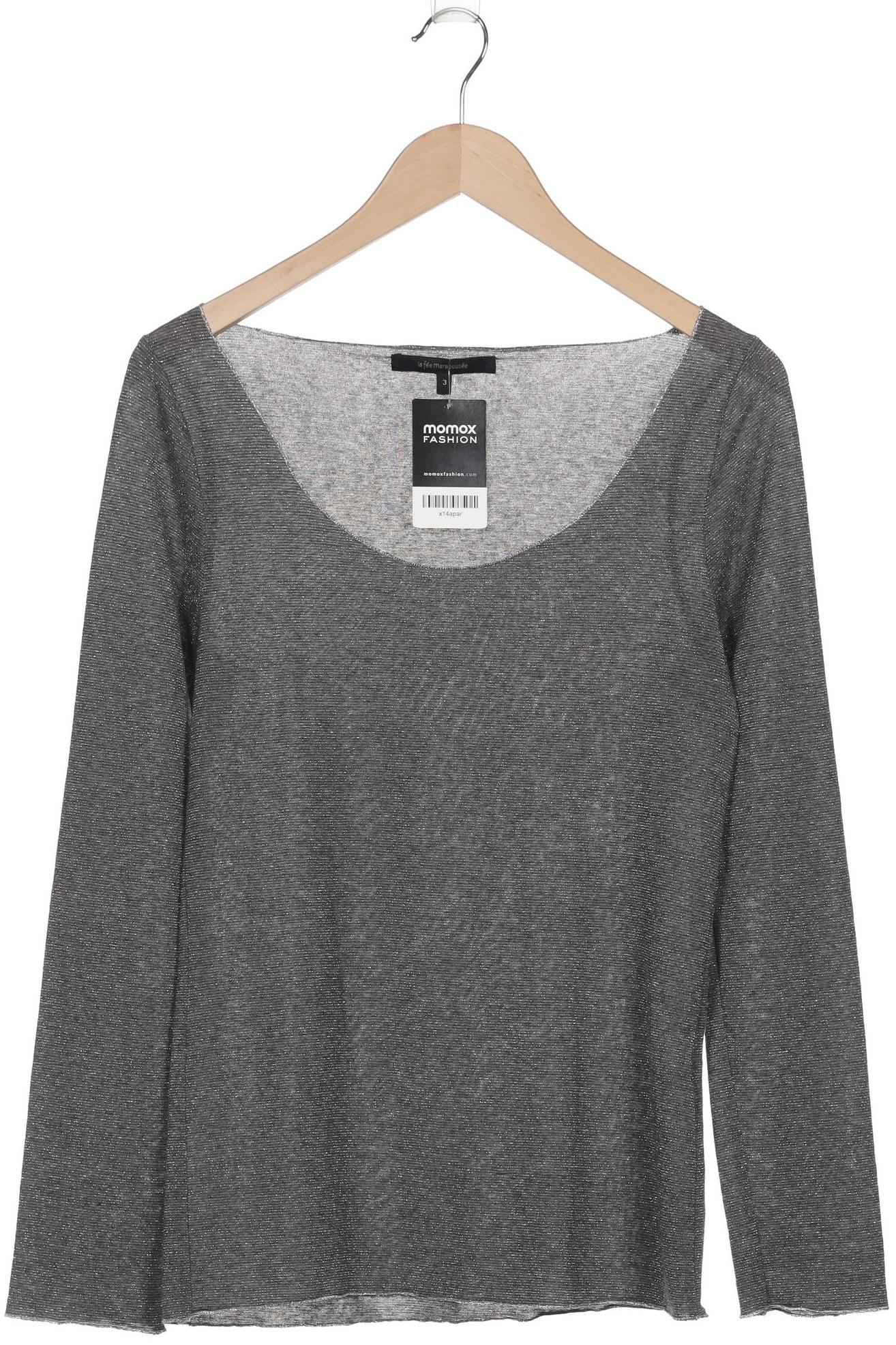 

LA FÉE Maraboutée Damen Langarmshirt, grau, Gr. 38