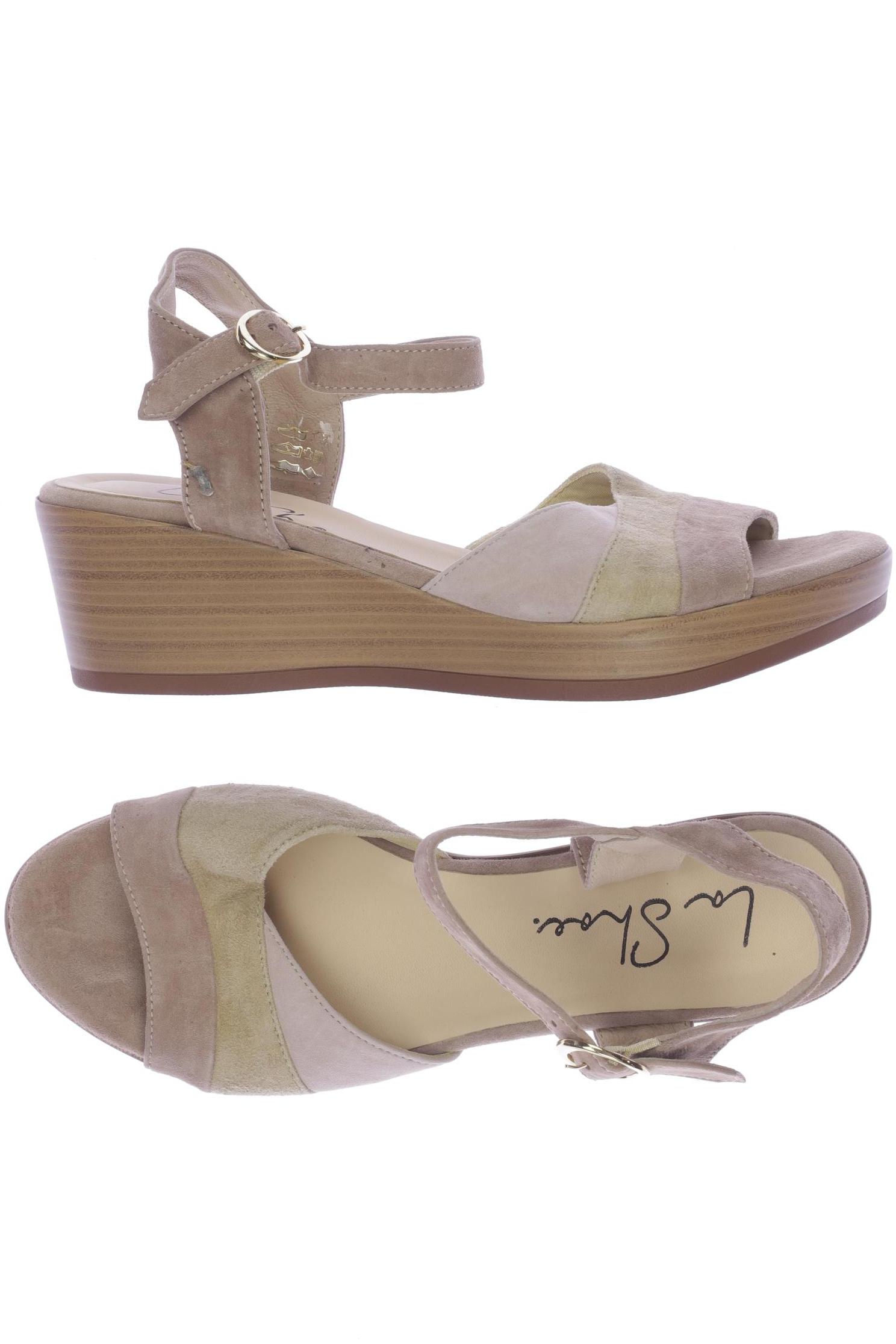 

La Shoe Damen Sandale, beige, Gr. 40