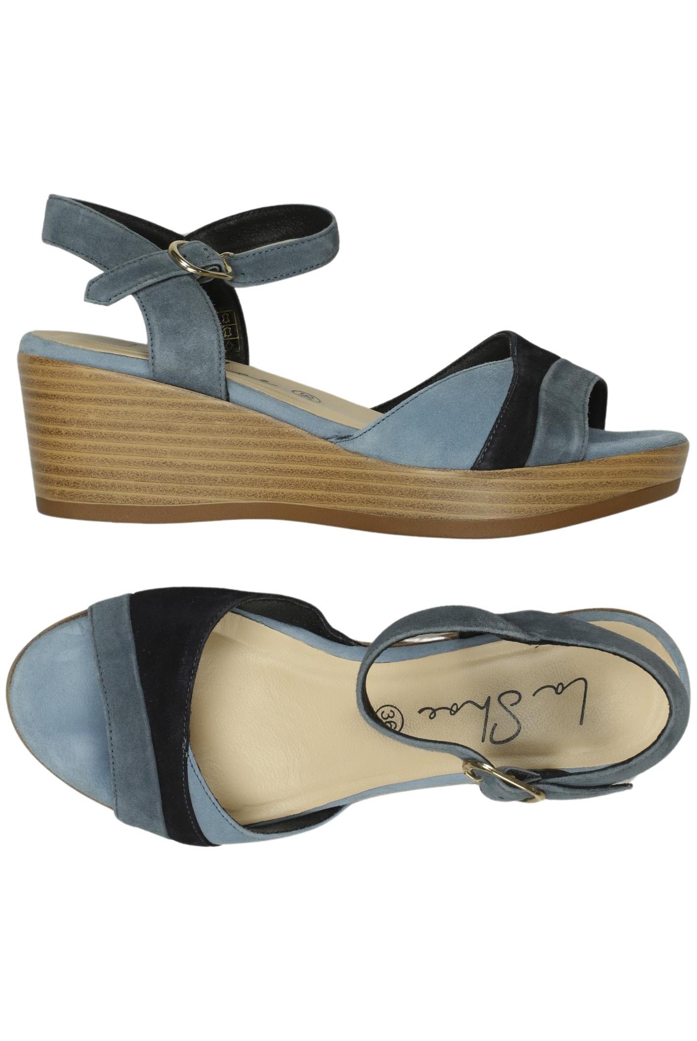 

La Shoe Damen Sandale, blau, Gr. 36