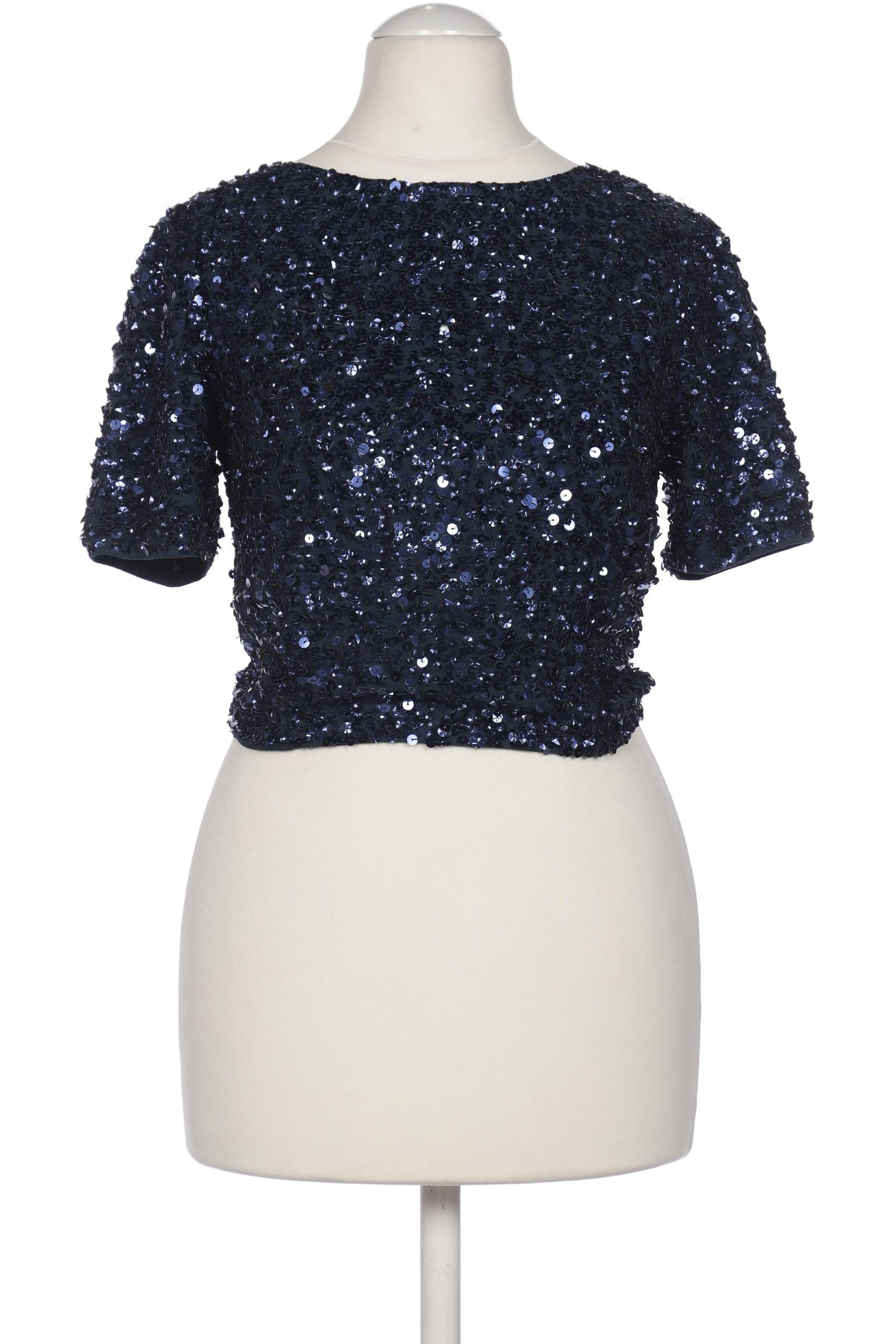 

lace beads Damen Bluse, marineblau, Gr. 34