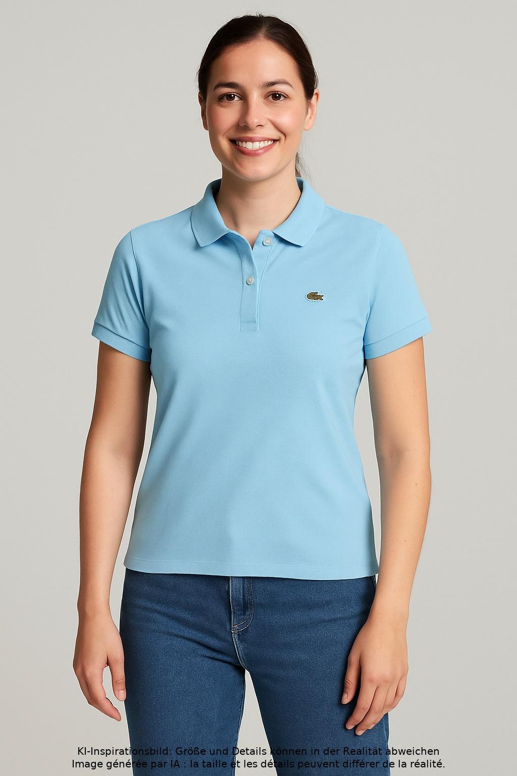 

Lacoste Damen Poloshirt, hellblau, Gr. 46