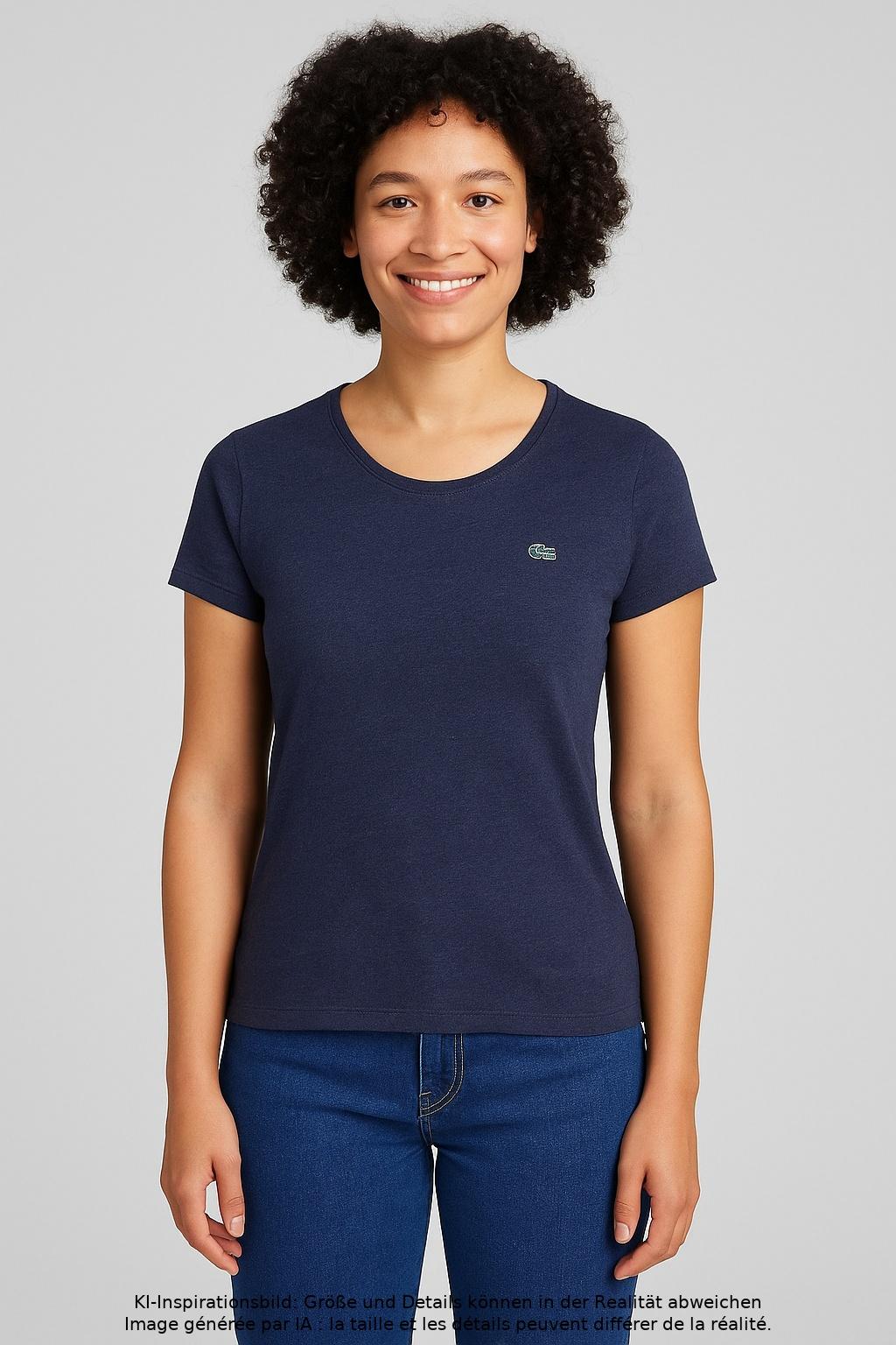 

Lacoste Damen T-Shirt, marineblau, Gr. 42