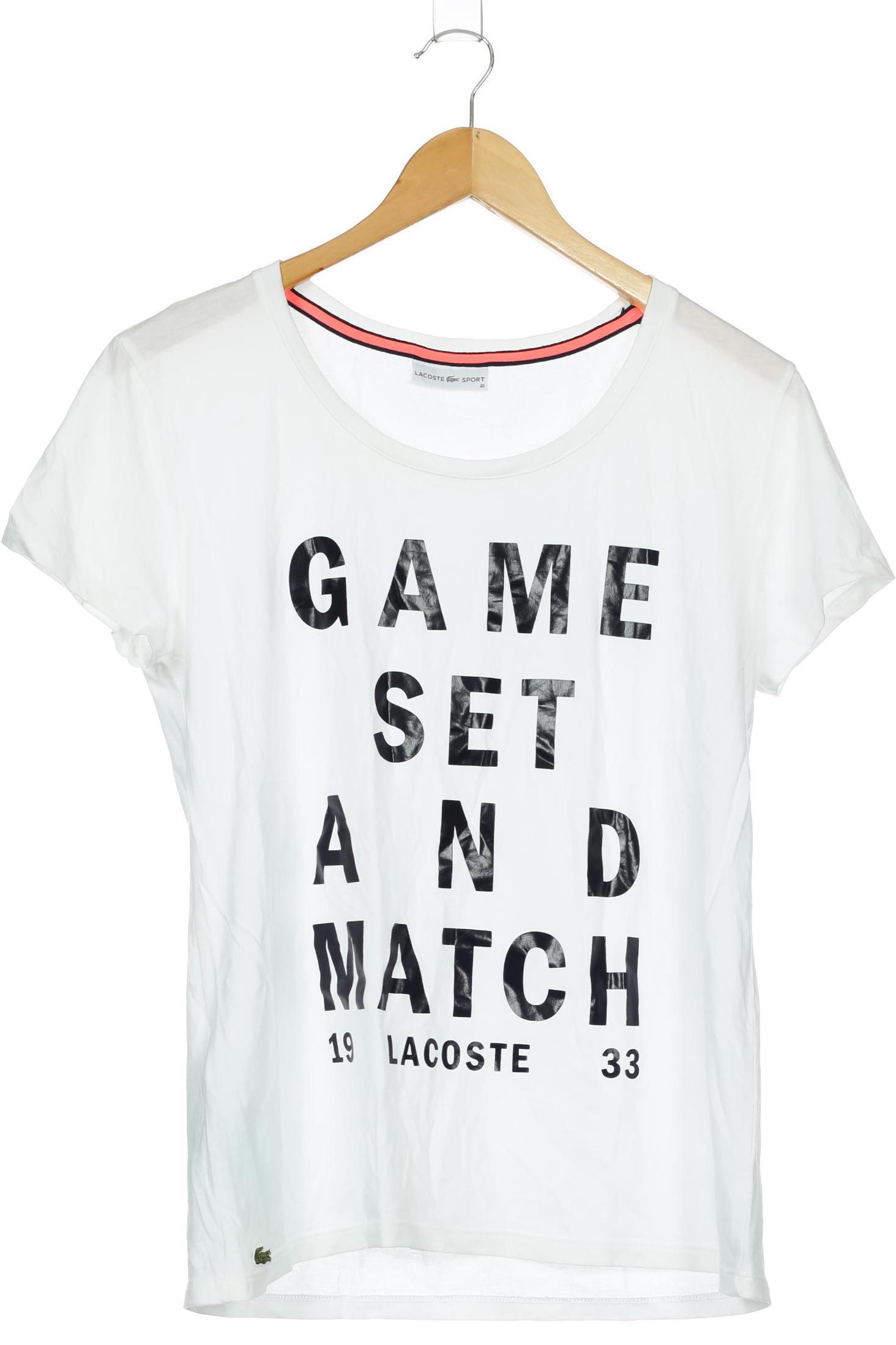 

Lacoste Damen T-Shirt, weiß, Gr. 40