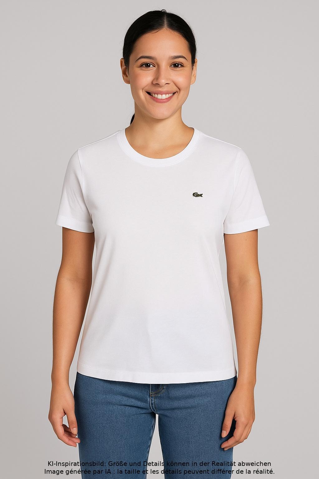 

Lacoste Damen T-Shirt, weiß, Gr. 38