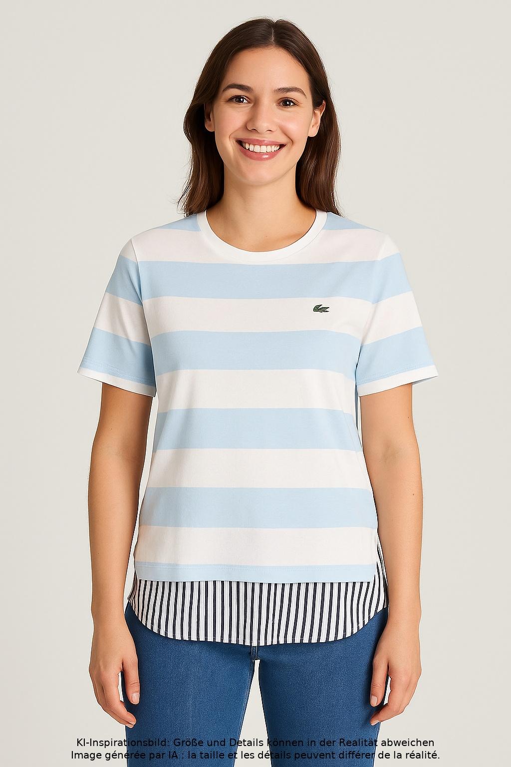 

Lacoste Damen T-Shirt, mehrfarbig, Gr. 40