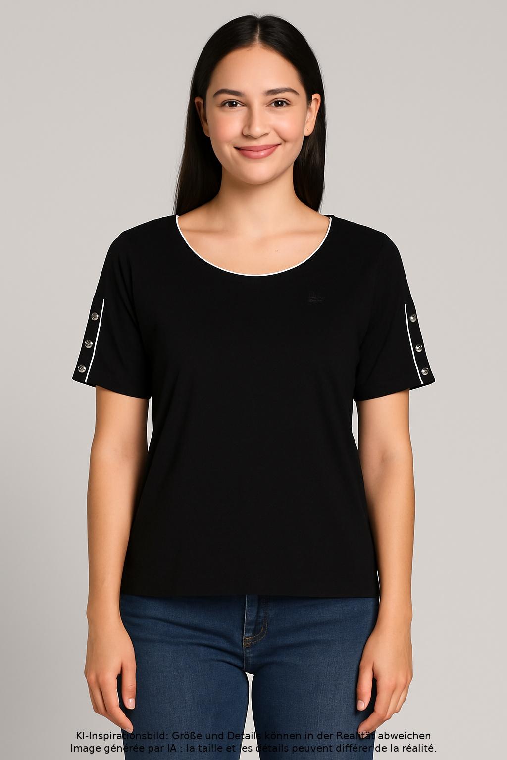 

Lacoste Damen T-Shirt, schwarz, Gr. 44