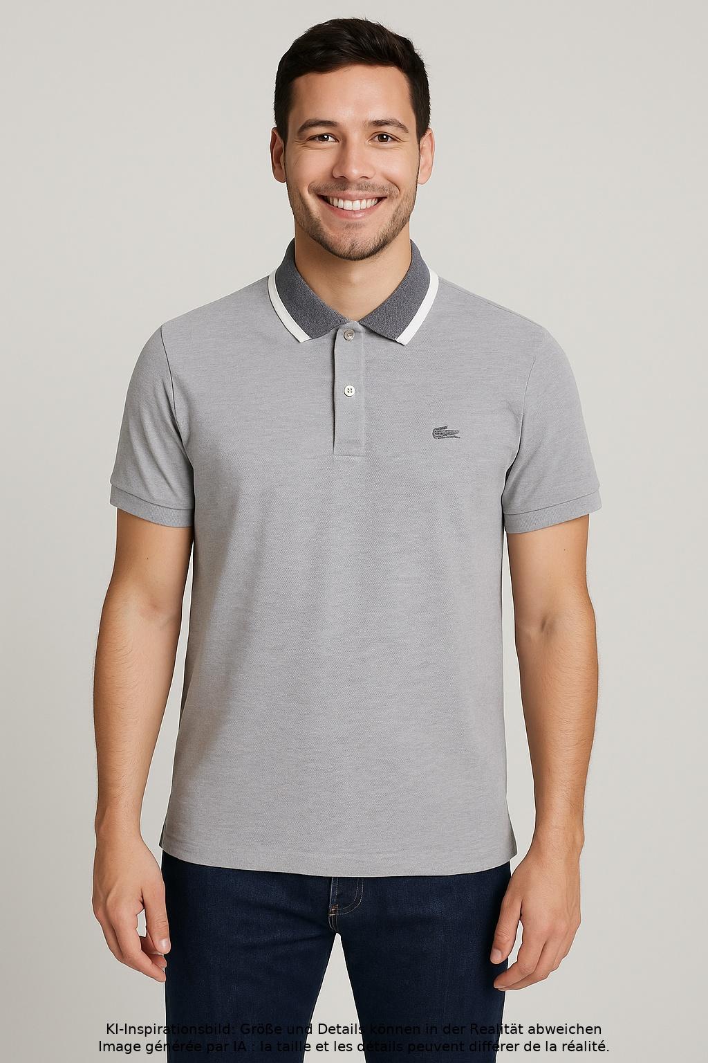 

Lacoste Herren Poloshirt, grau, Gr. 52