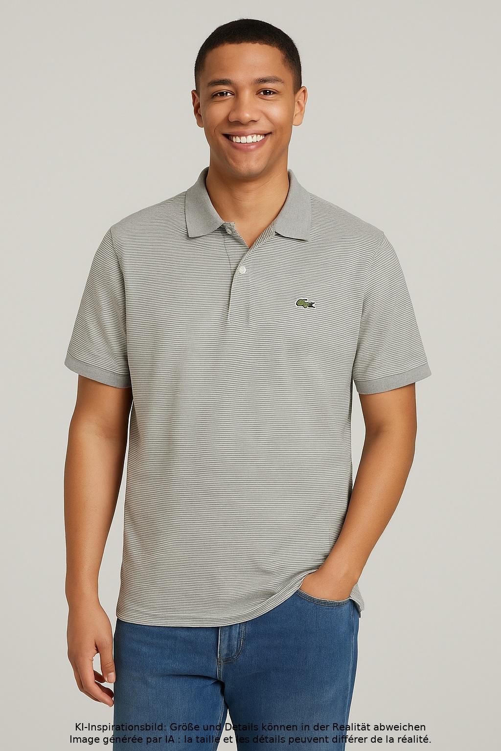 

Lacoste Herren Poloshirt, grau, Gr. 52