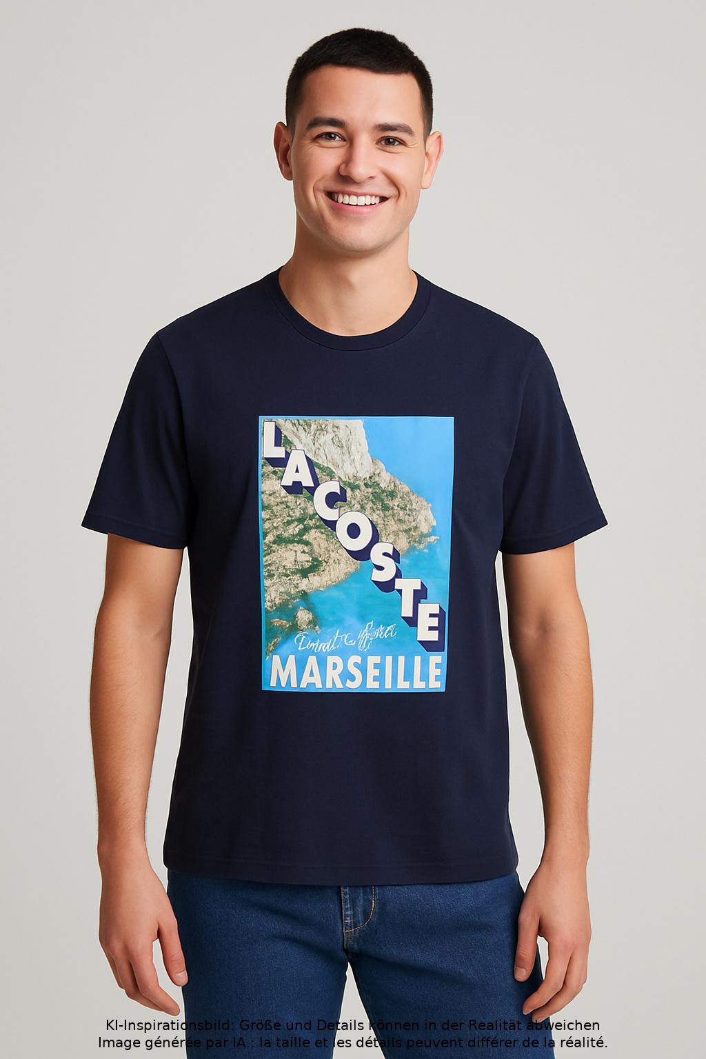 

Lacoste Herren T-Shirt, marineblau, Gr. 54