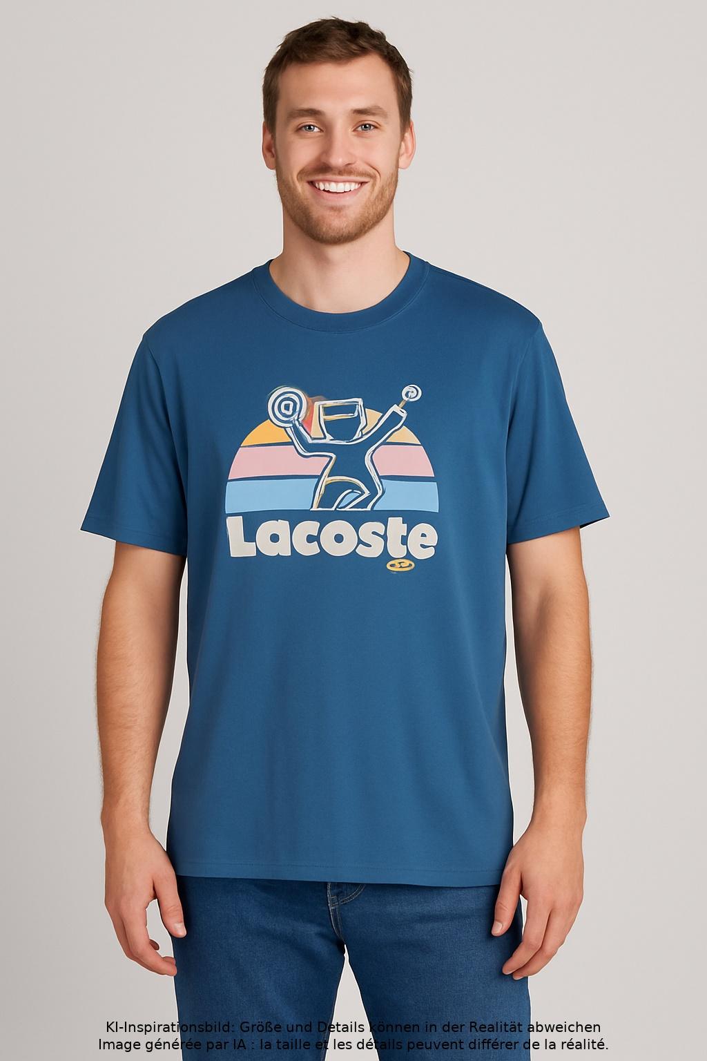

Lacoste Herren T-Shirt, marineblau, Gr. 56