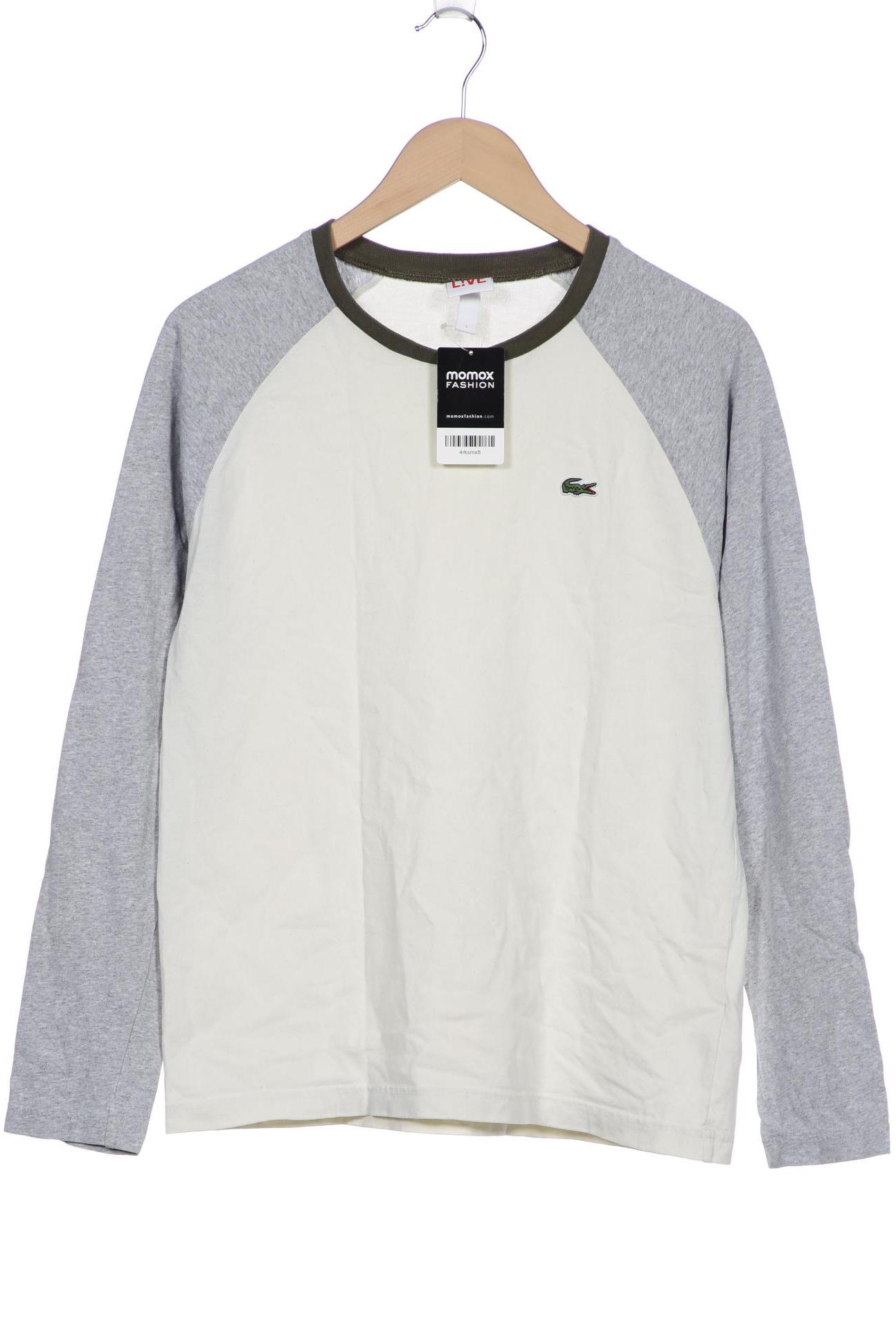 

LACOSTE L!VE Herren Langarmshirt, cremeweiß
