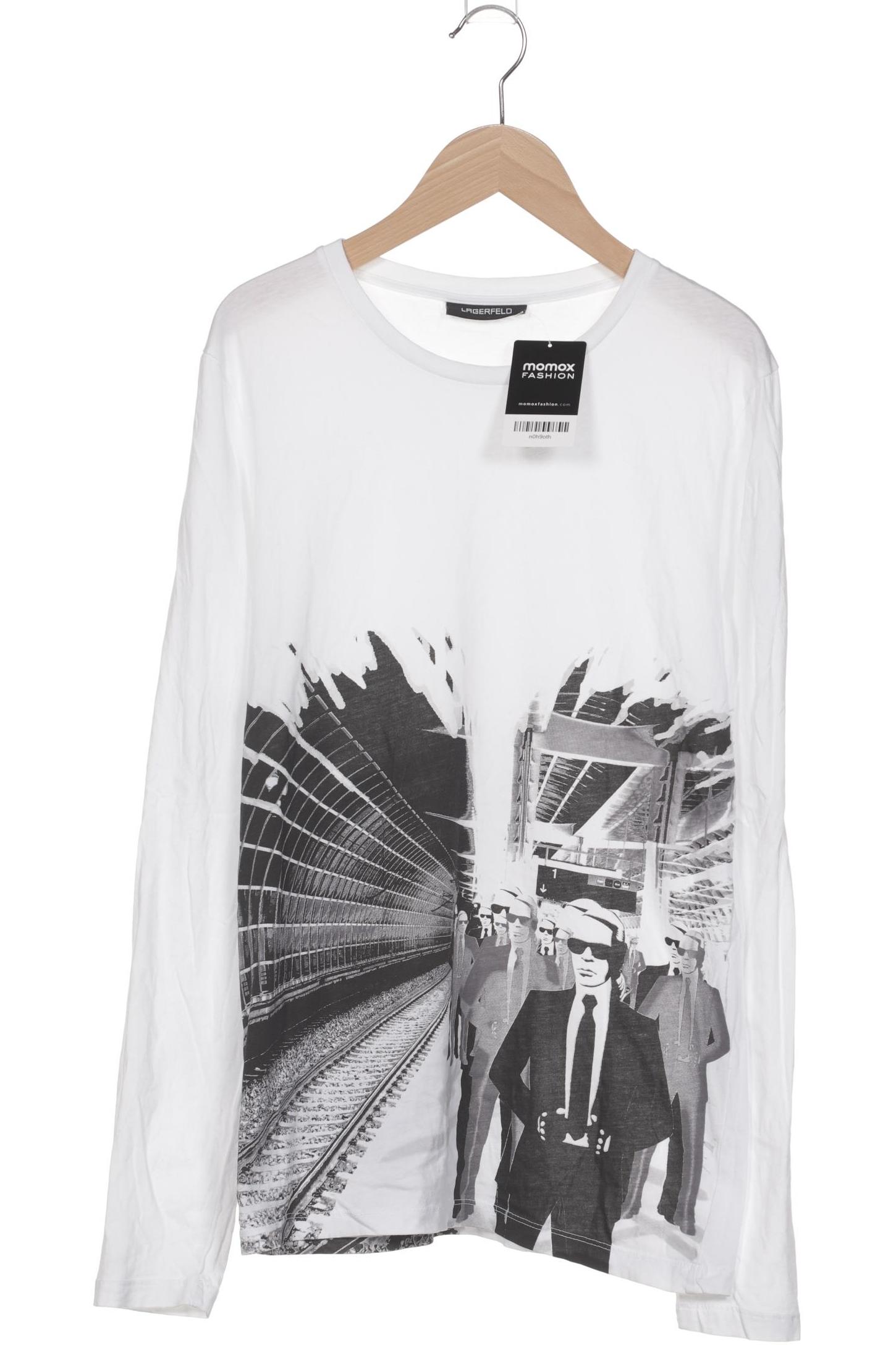 

Lagerfeld Herren Langarmshirt, weiß, Gr. 48