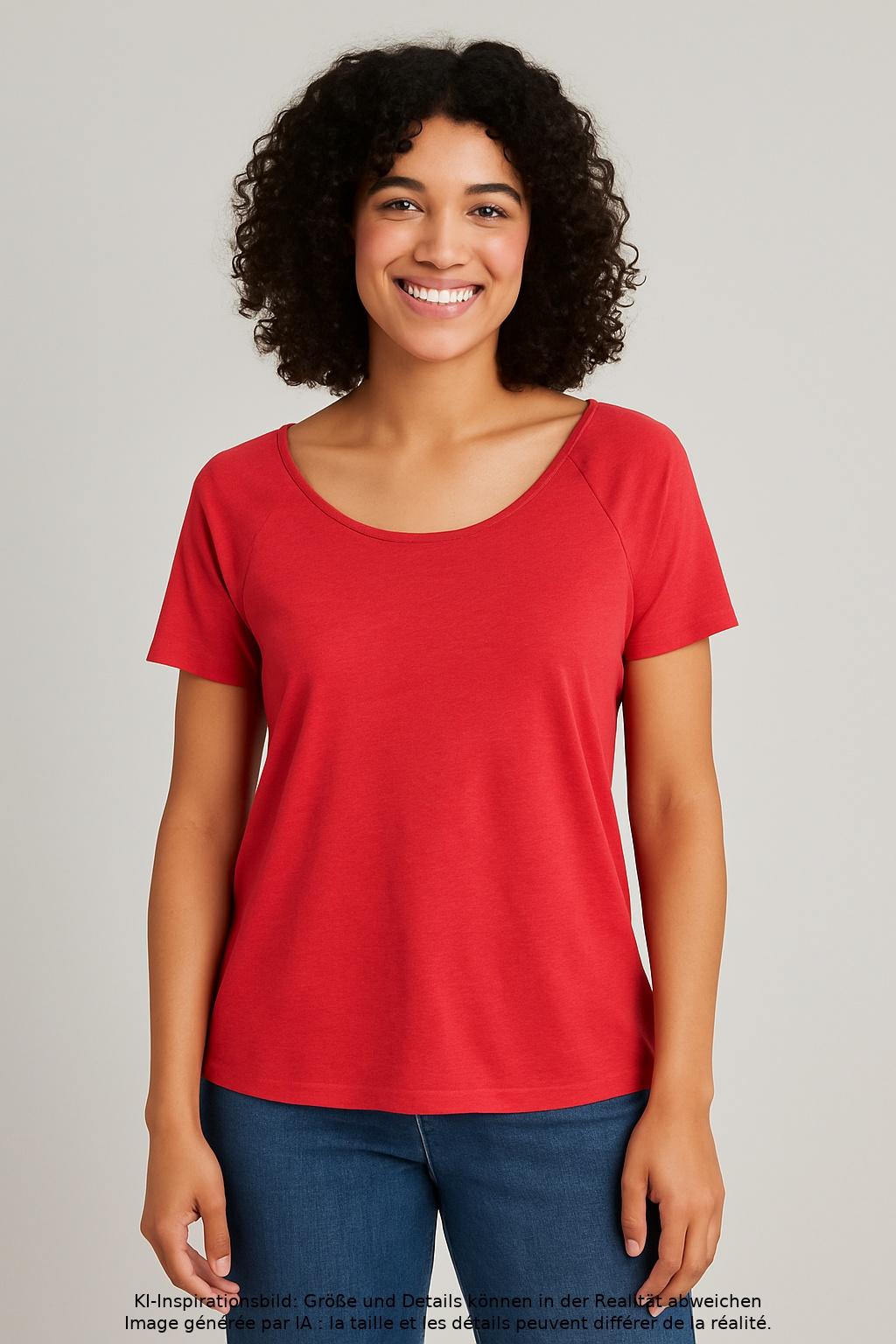 

Lana naturalwear Damen T-Shirt, rot, Gr. 36