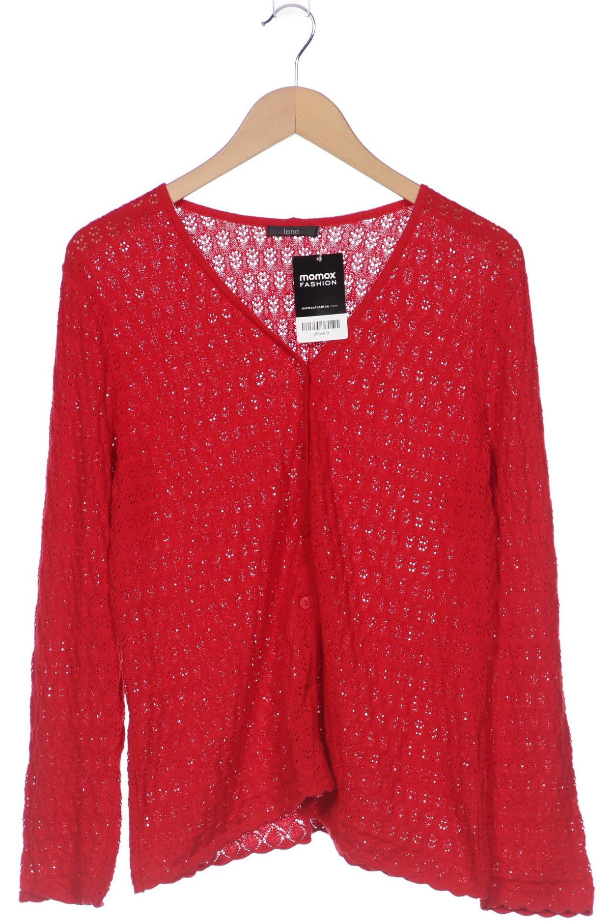 

Lana naturalwear Damen Strickjacke, rot, Gr. 44