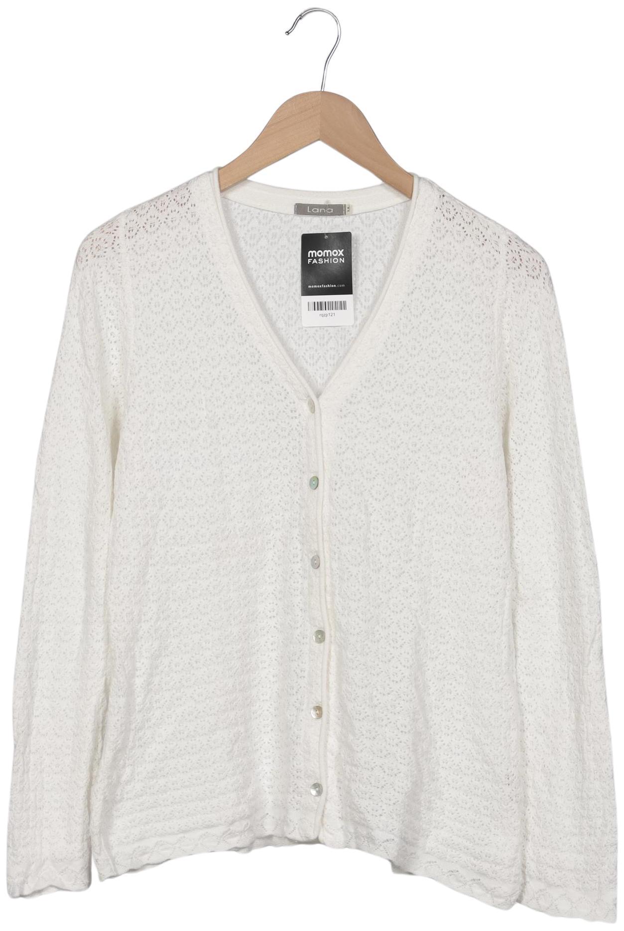 

Lana naturalwear Damen Strickjacke, weiß, Gr. 38